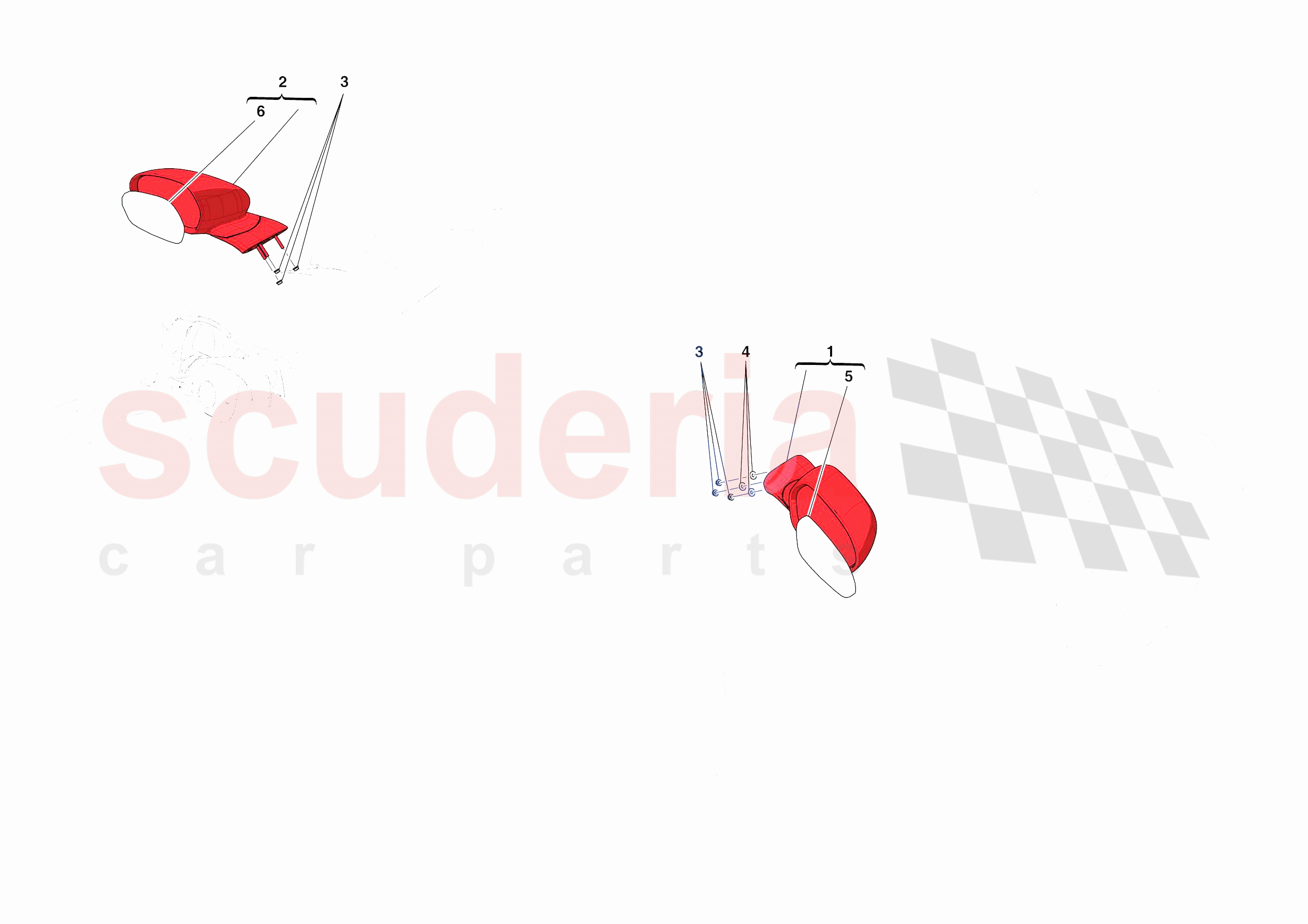 EXTERNAL REAR VIEW MIRRORS of Ferrari Ferrari Monza SPA1 Europe