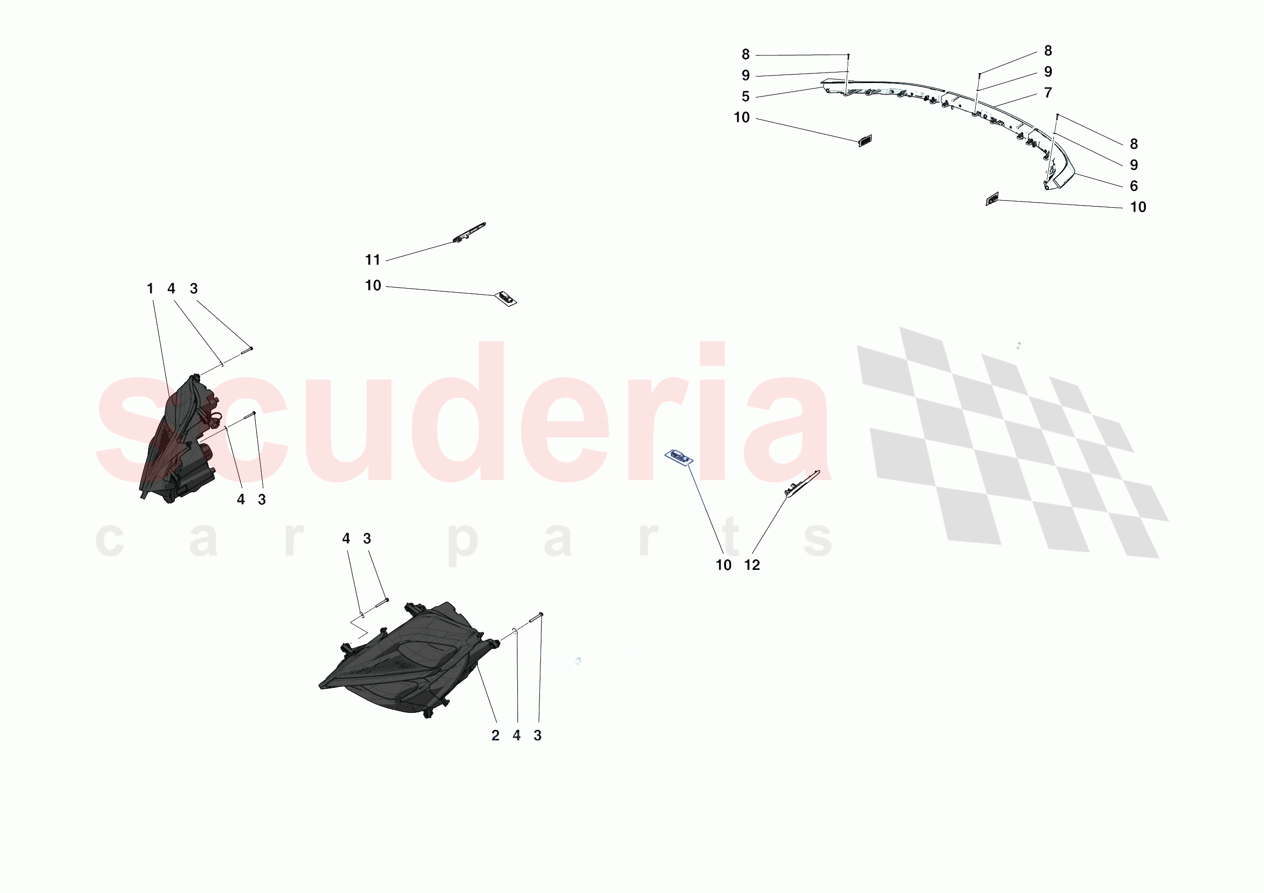LIGHTING SYSTEMS of Ferrari Ferrari Monza SPA1 Europe