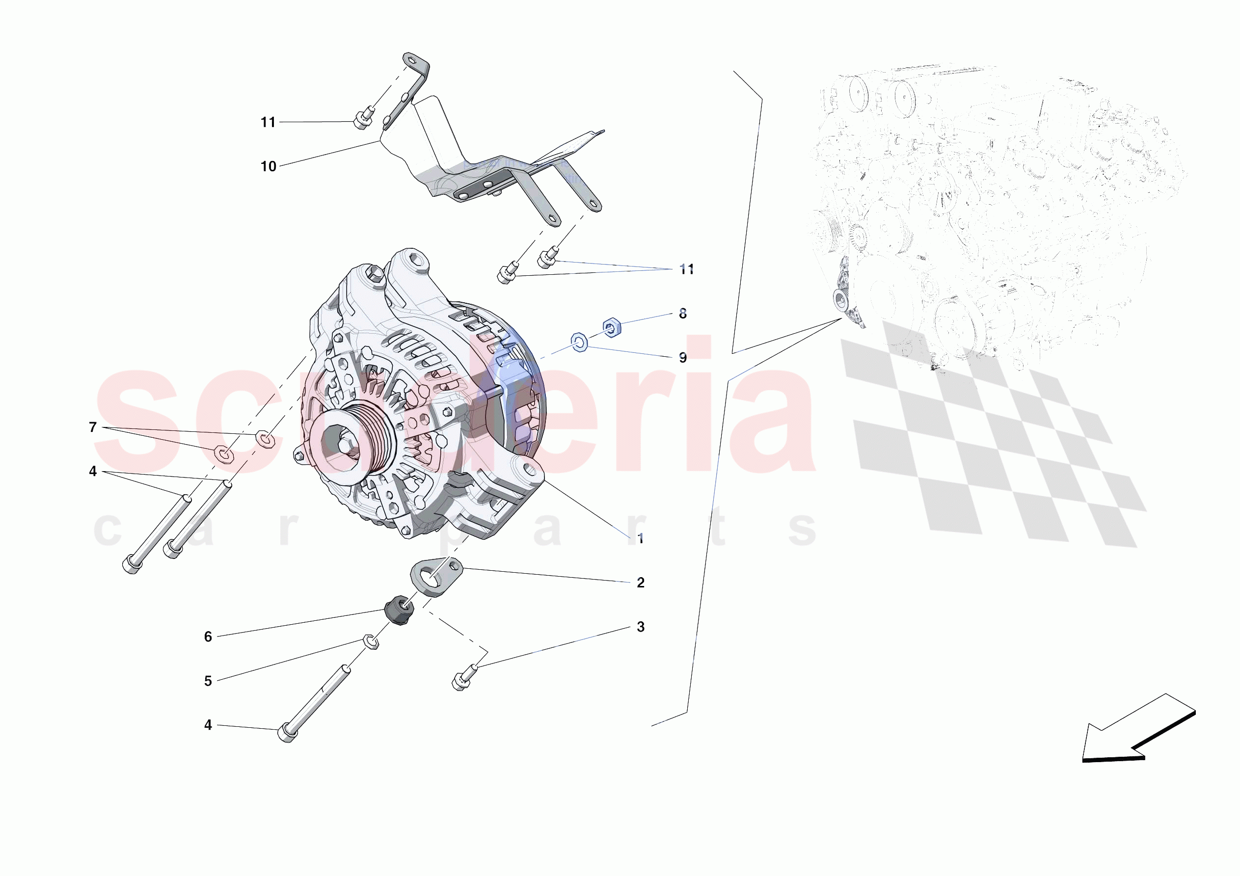 ALTERNATOR of Ferrari Ferrari Portofino Europe