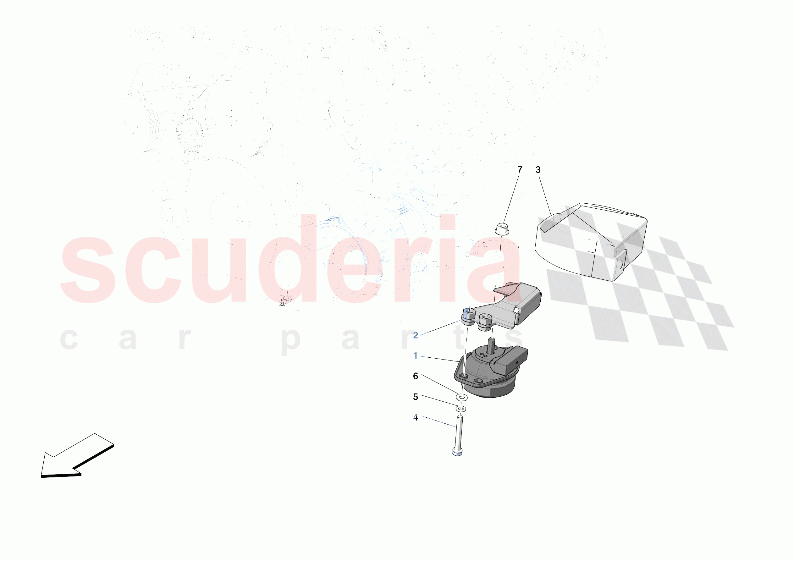 ENGINE MOUNTING BUSH of Ferrari Ferrari Portofino Europe
