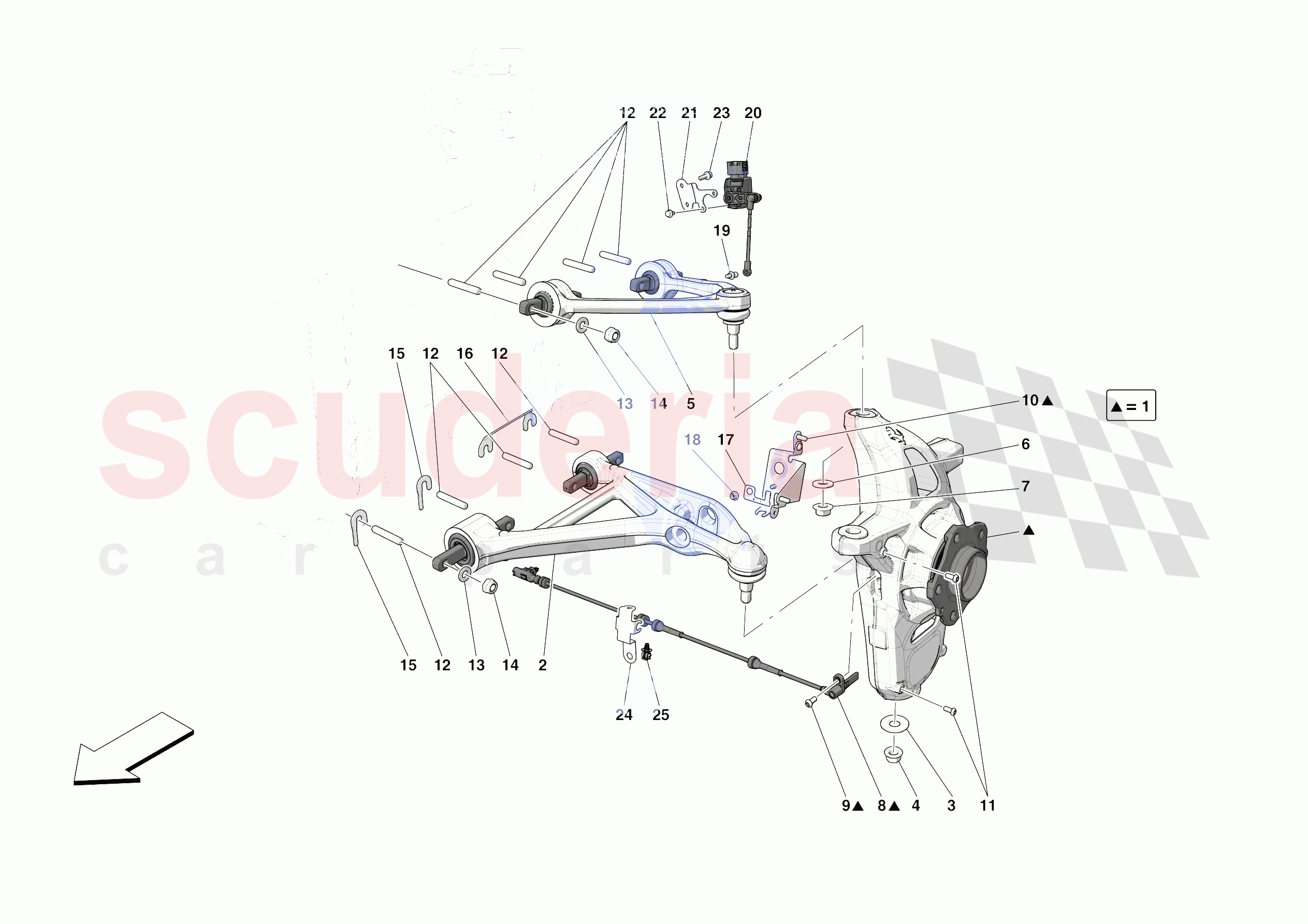 FRONT SUSPENSION - ARMS of Ferrari Ferrari Portofino Europe