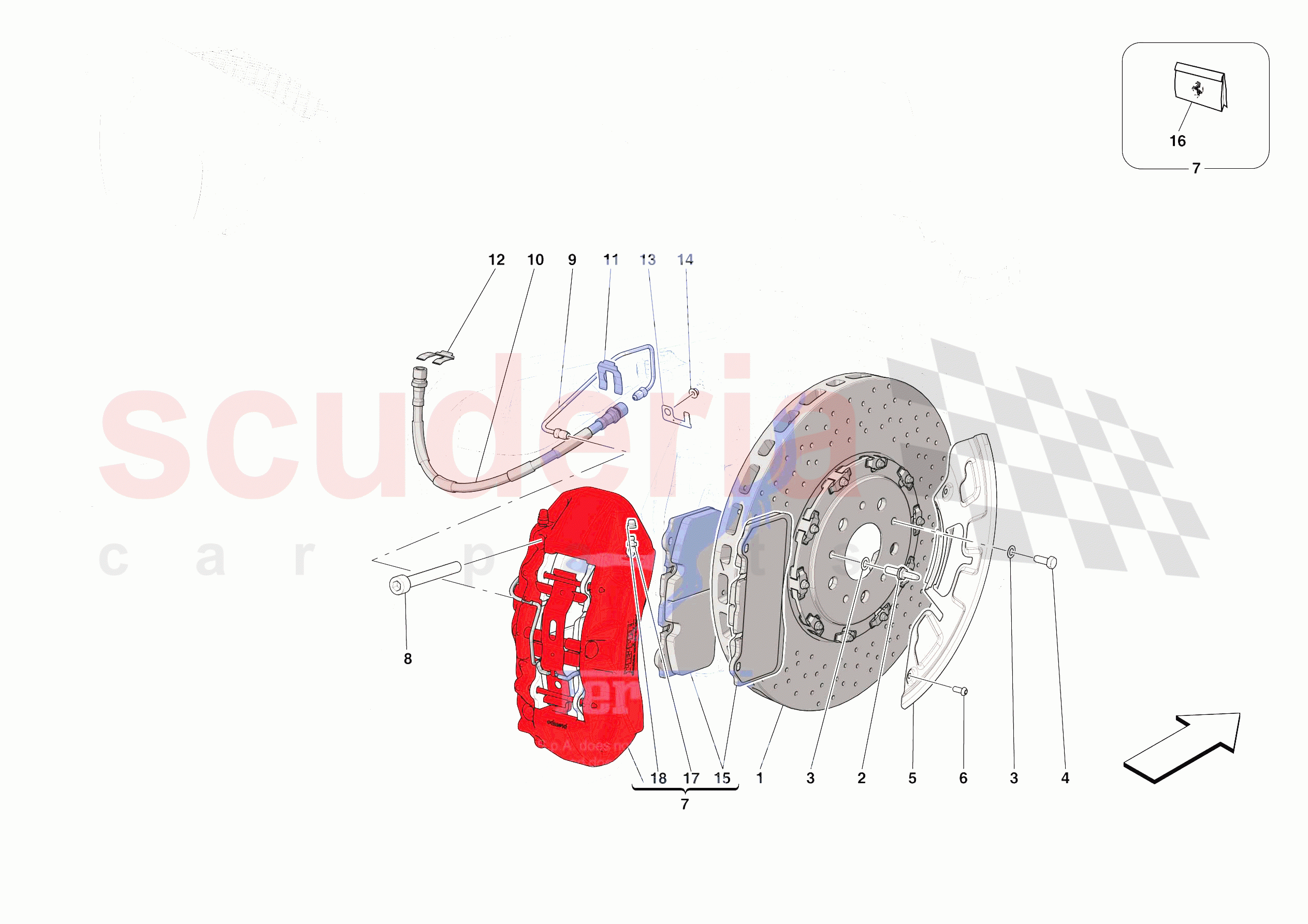 FRONT SUSPENSION - CALLIPERS AND DISCS of Ferrari Ferrari Portofino M Europe