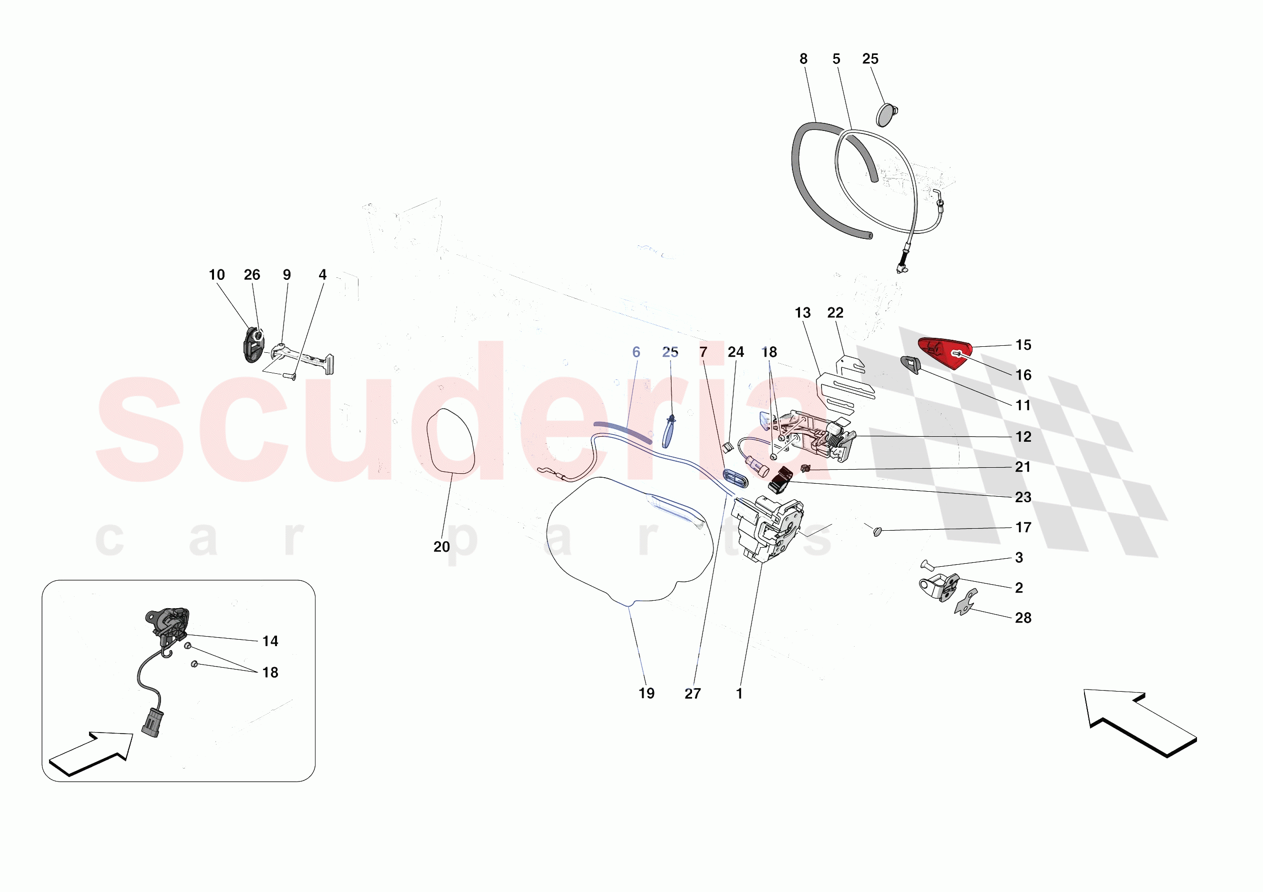 DOORS - OPENING MECHANISMS AND HINGES of Ferrari Ferrari Portofino M Europe