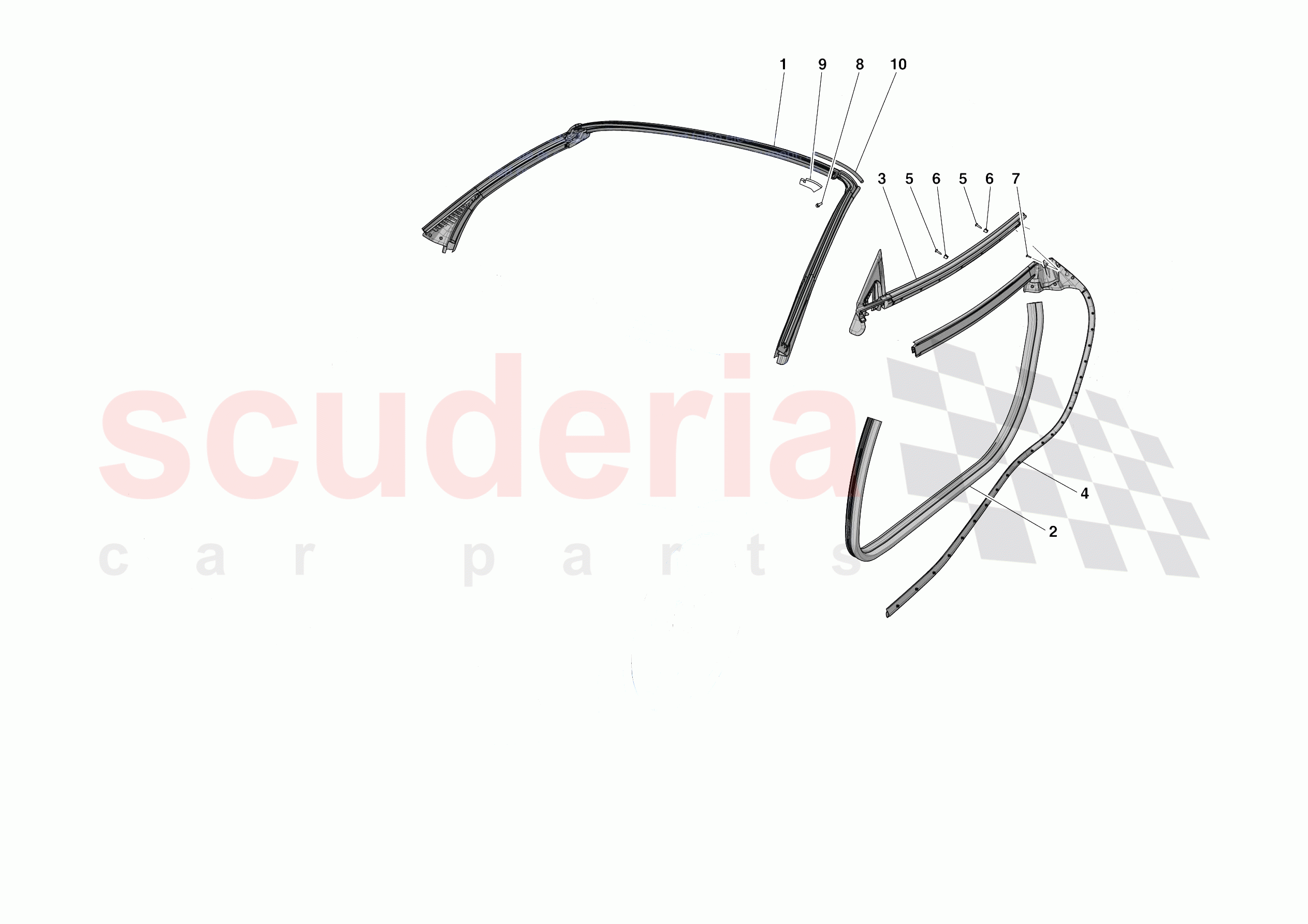 DOOR SEALS of Ferrari Ferrari Portofino M Europe