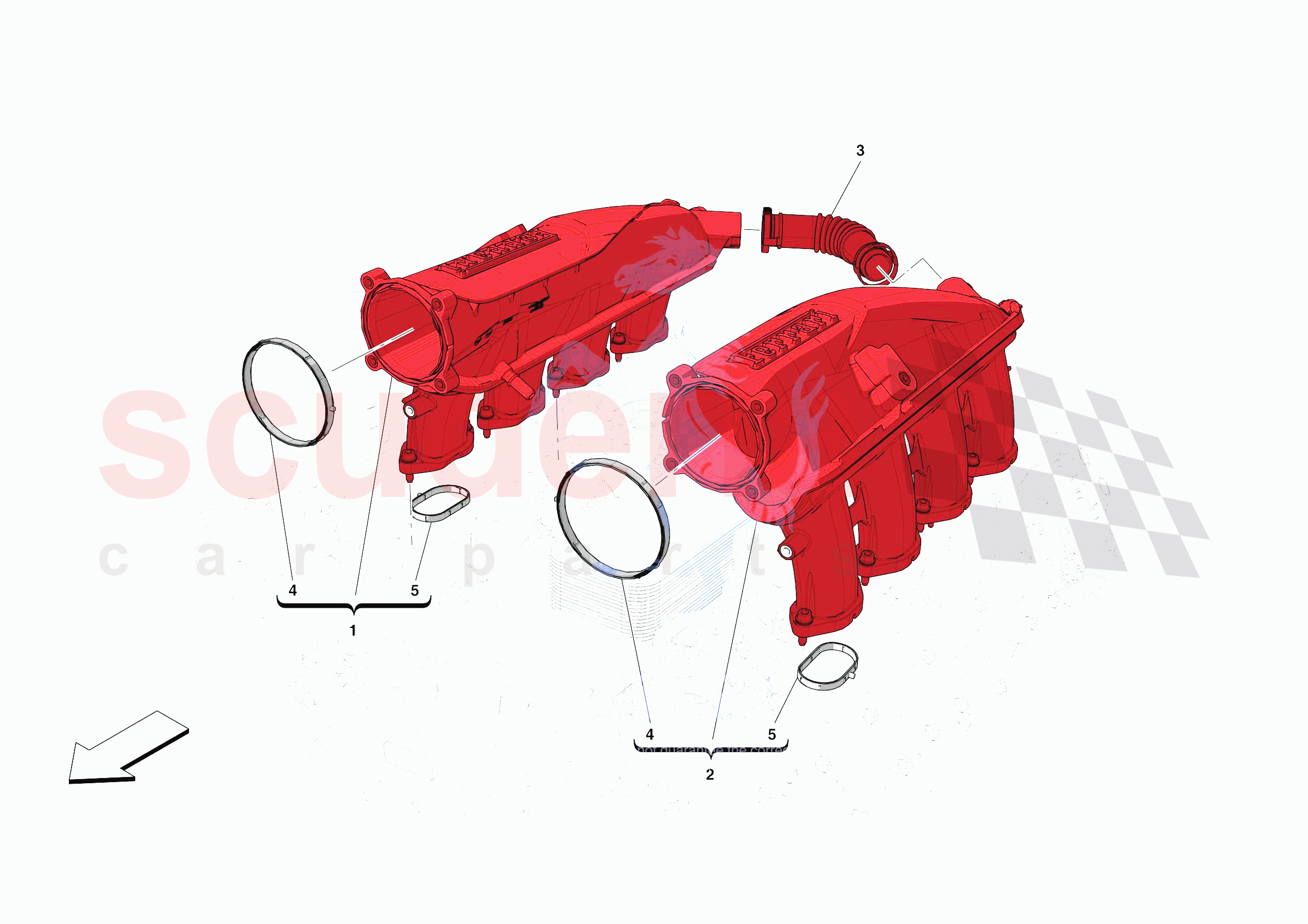 ENGINE INTAKE DUCT of Ferrari Ferrari Portofino M Europe RH