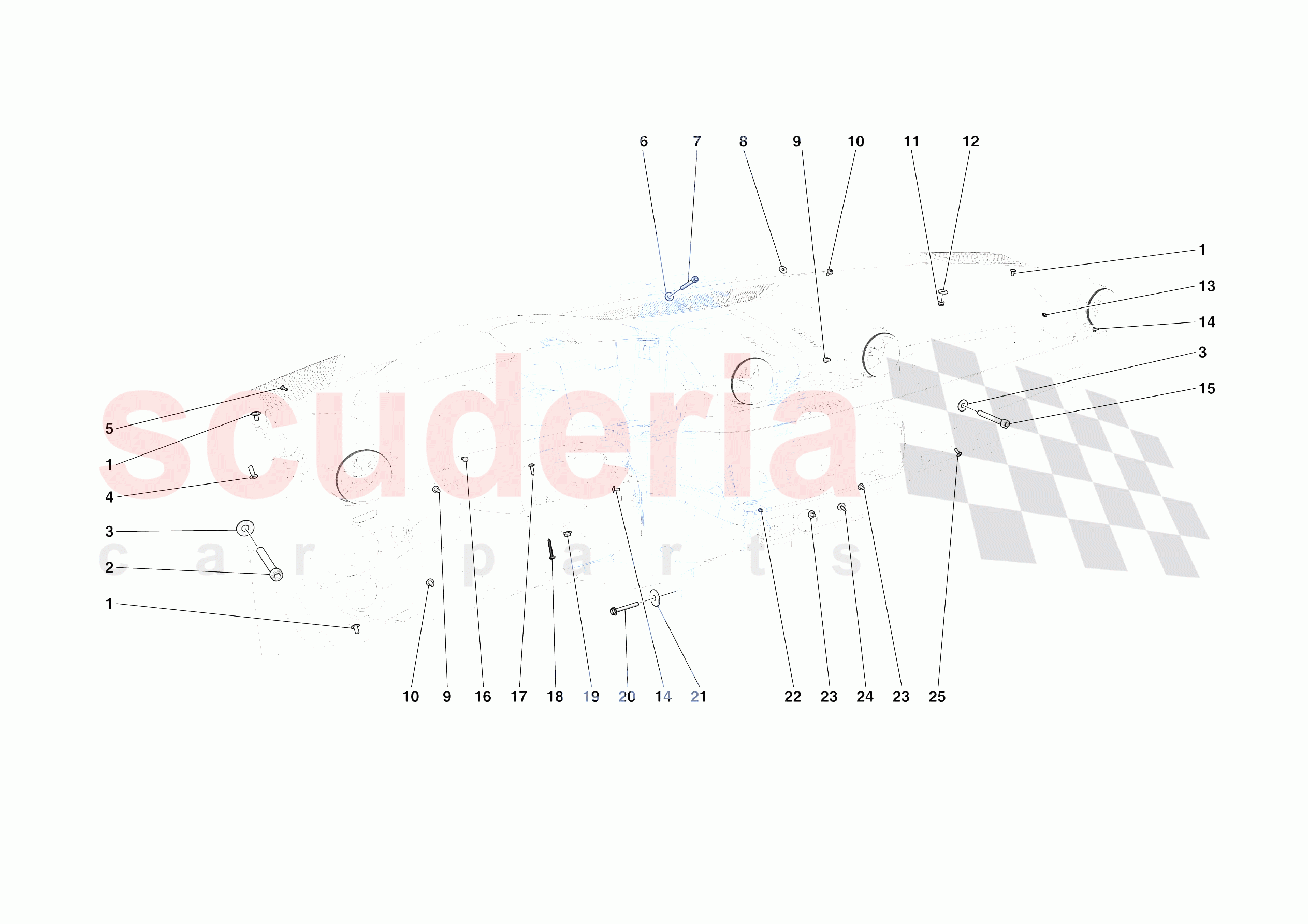 DASHBOARD - FASTENERS of Ferrari Ferrari Portofino M Europe RH