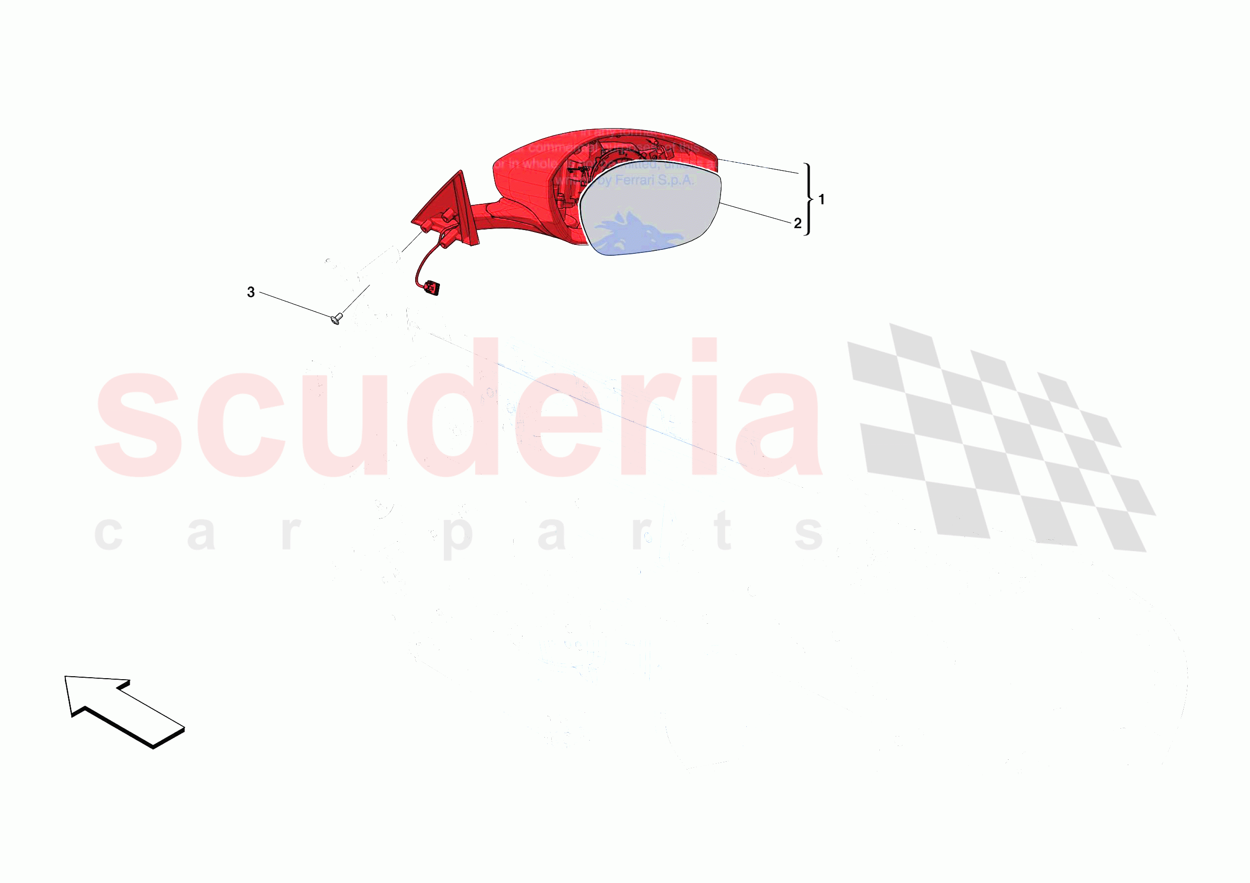 EXTERNAL REAR VIEW MIRRORS of Ferrari Ferrari Portofino M Europe RH