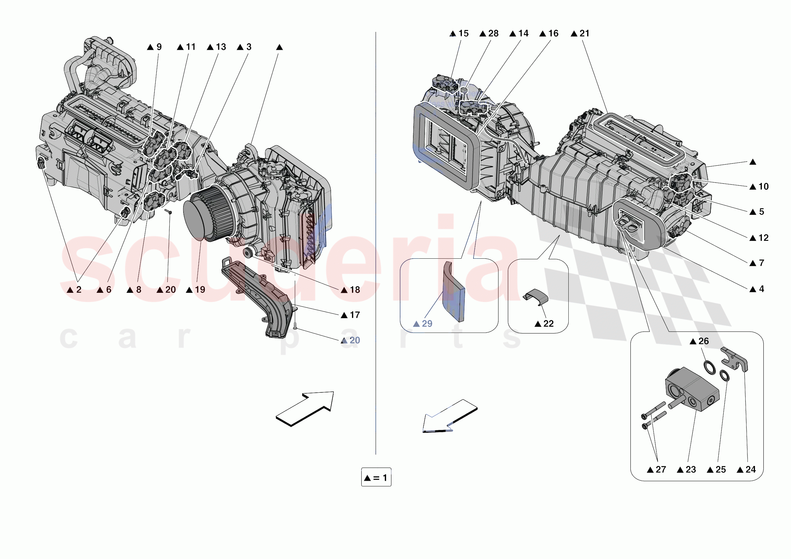 A/C SYSTEM - EVAPORATOR of Ferrari Ferrari Portofino M Europe RH
