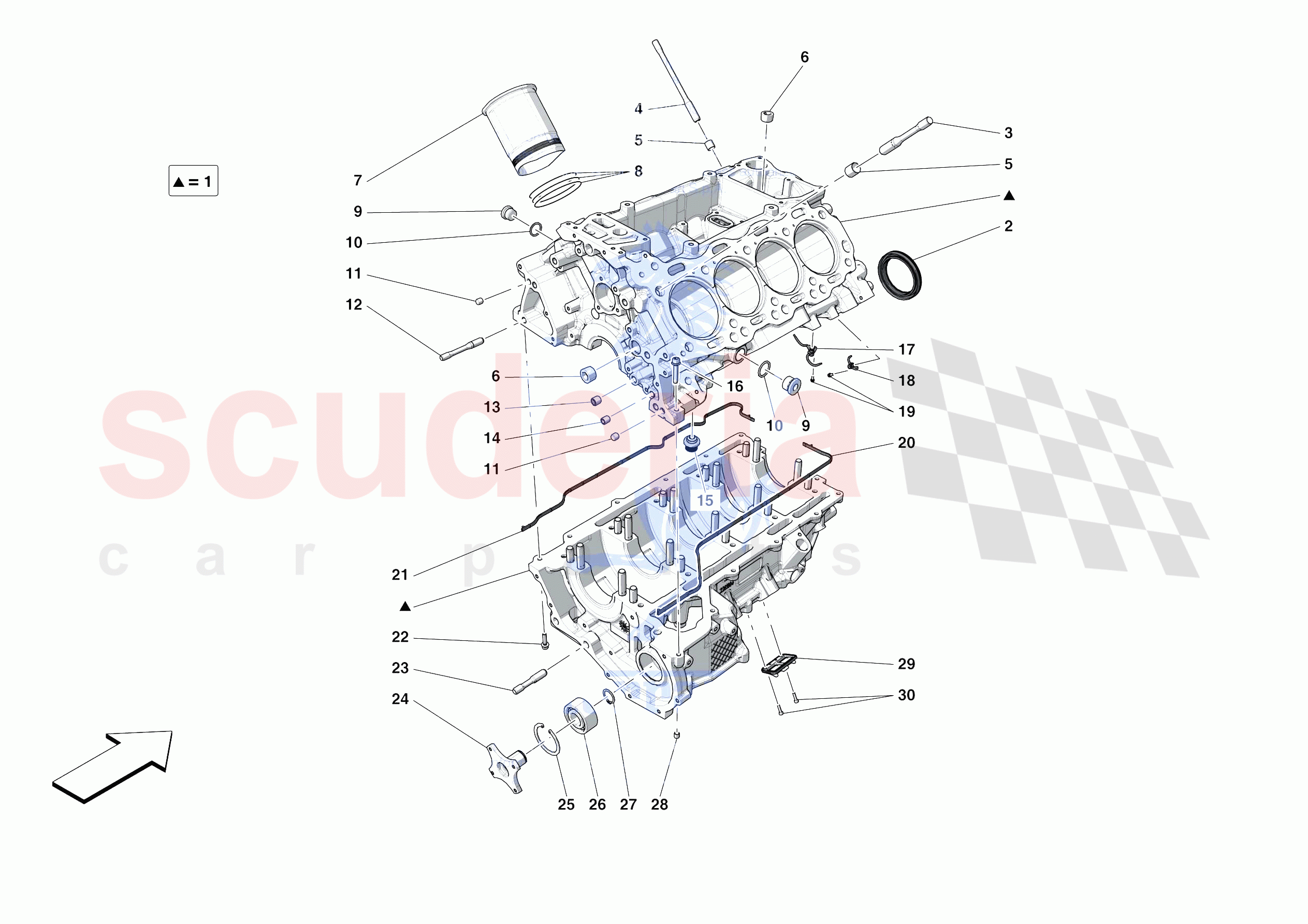 CRANKCASE of Ferrari Ferrari Portofino M USA