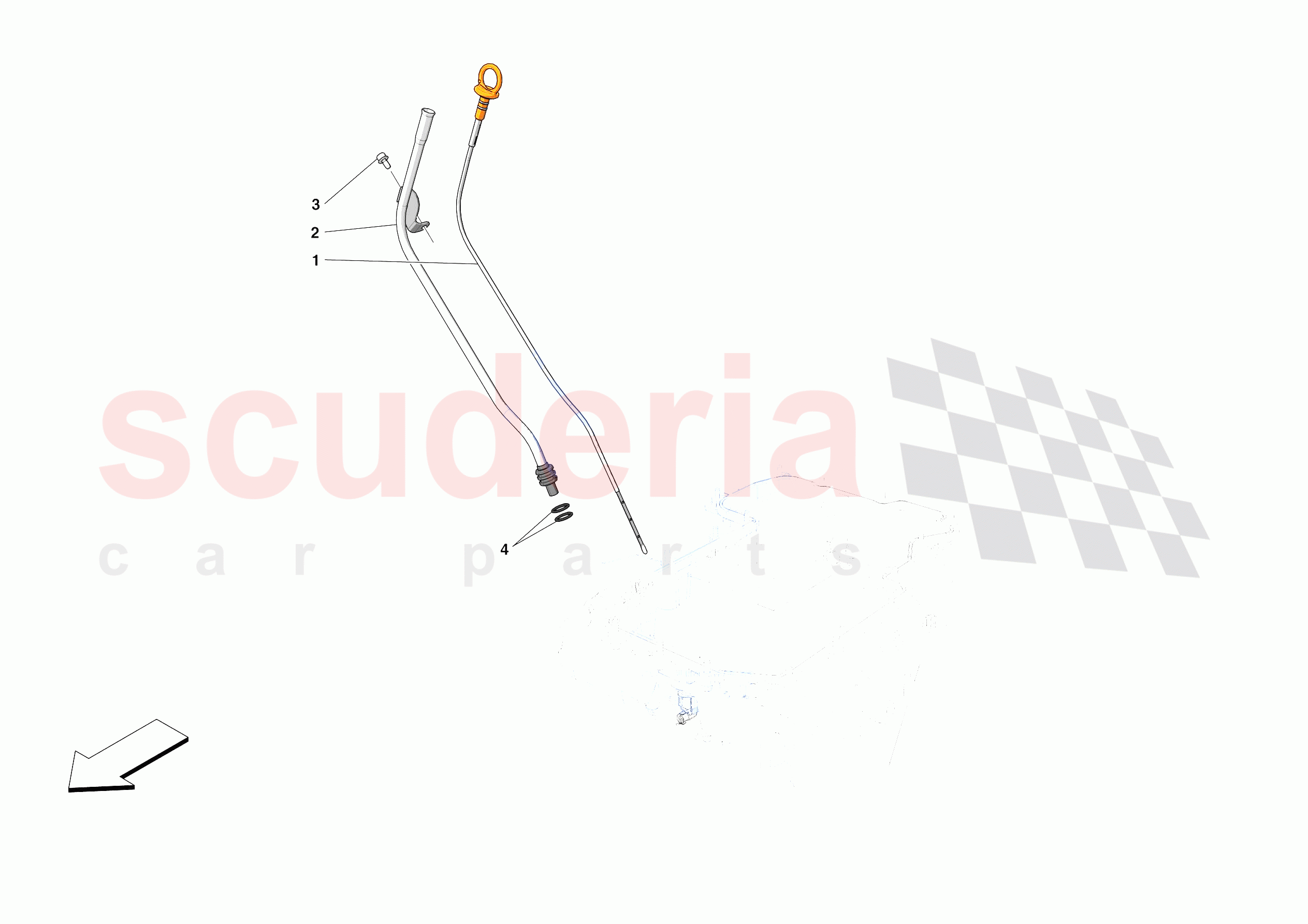 OIL PIPES AND ENGINE OIL LEVEL SENSOR of Ferrari Ferrari Portofino M USA