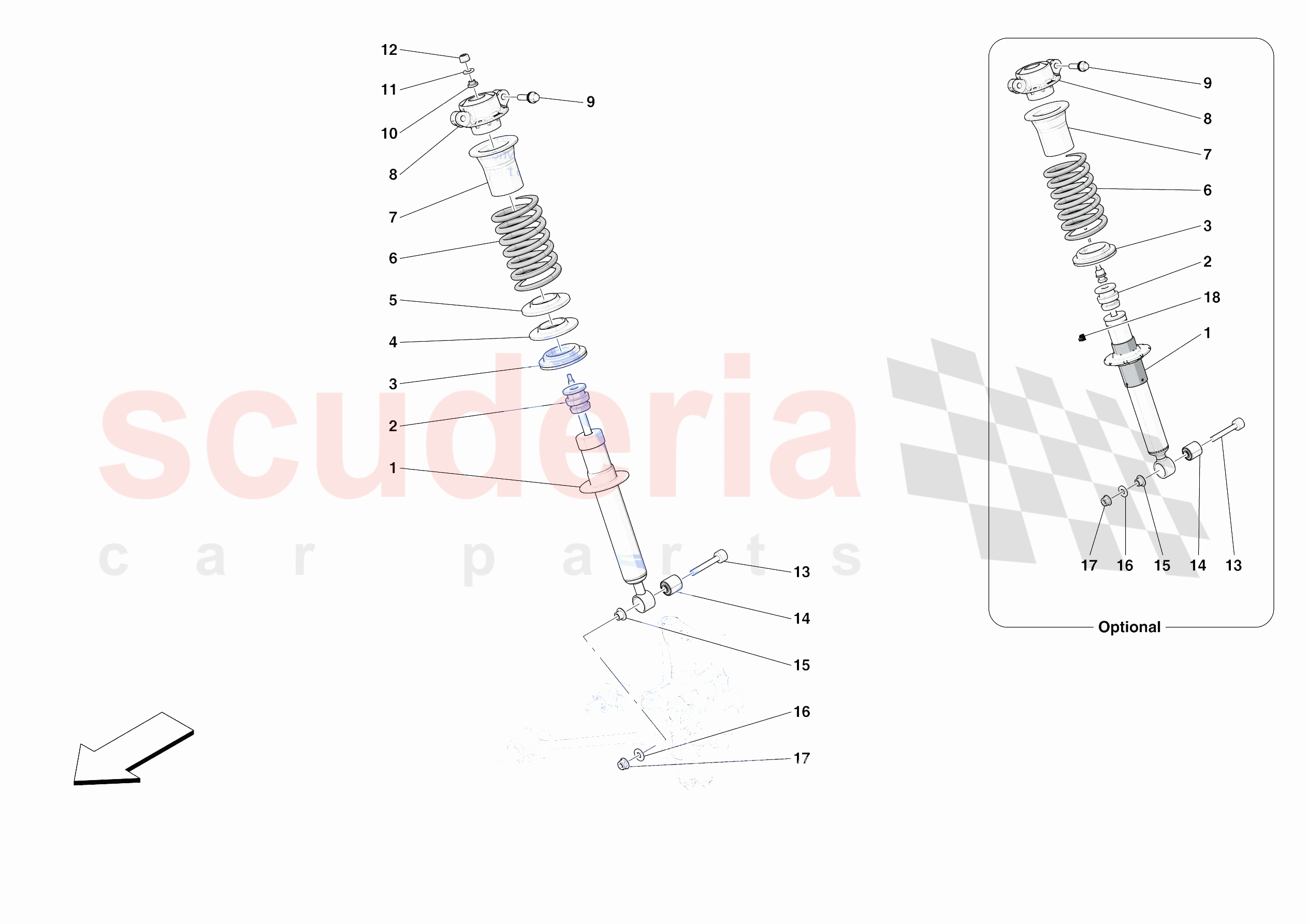 FRONT SUSPENSION - SHOCK ABSORBERS of Ferrari Ferrari Portofino M USA