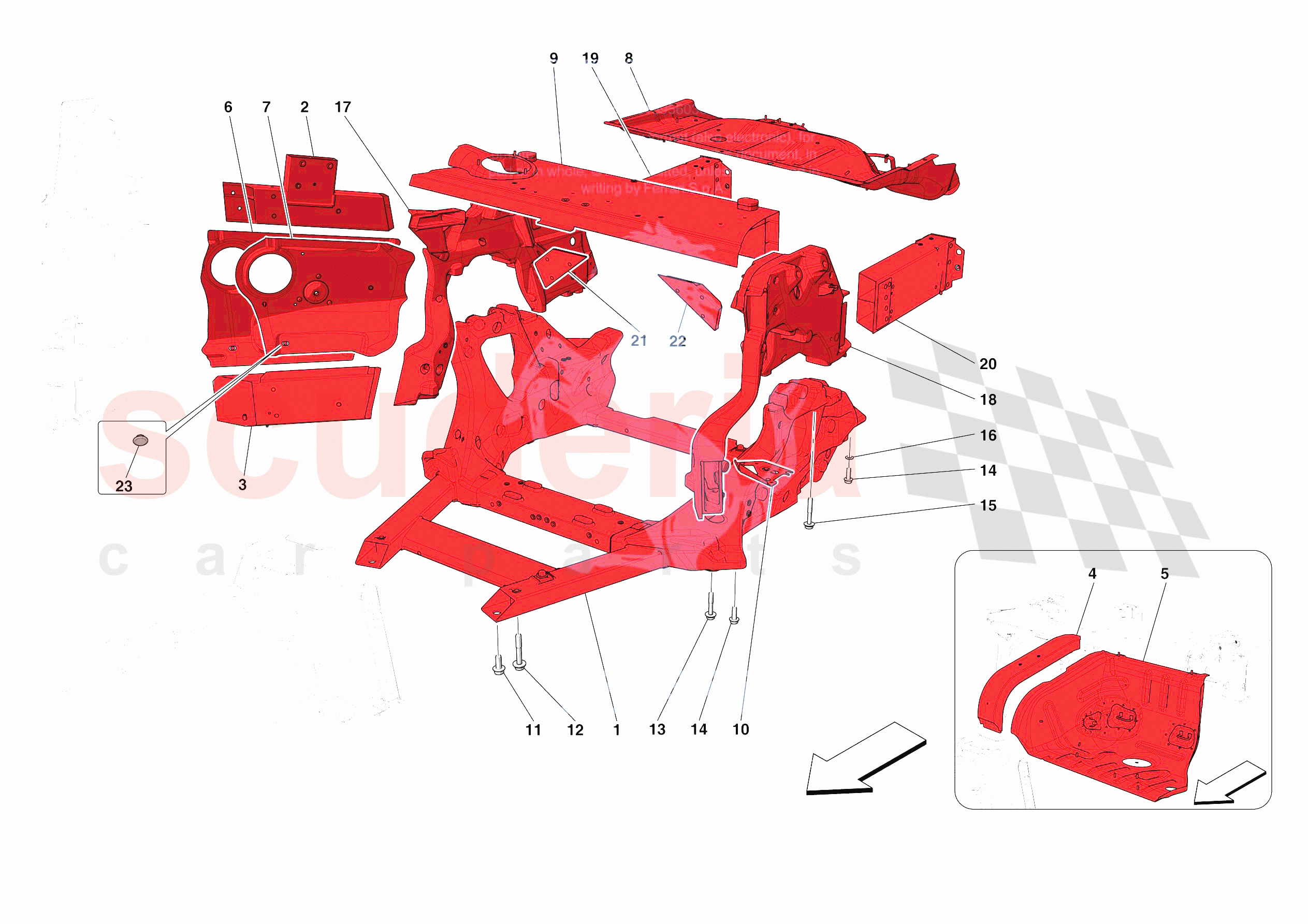 STRUCTURES AND ELEMENTS, REAR OF VEHICLE of Ferrari Ferrari Portofino M USA