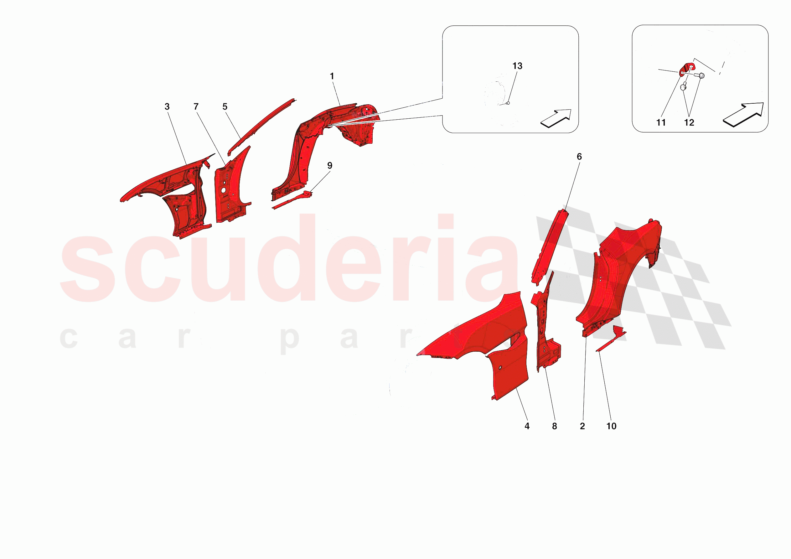 LATERAL OUTER BODYSHELL of Ferrari Ferrari Portofino M USA