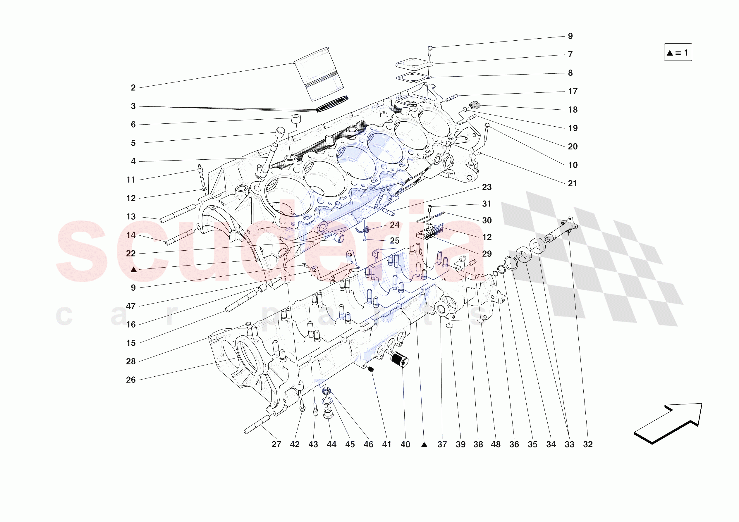 CRANKCASE of Ferrari Ferrari Purosangue Europe