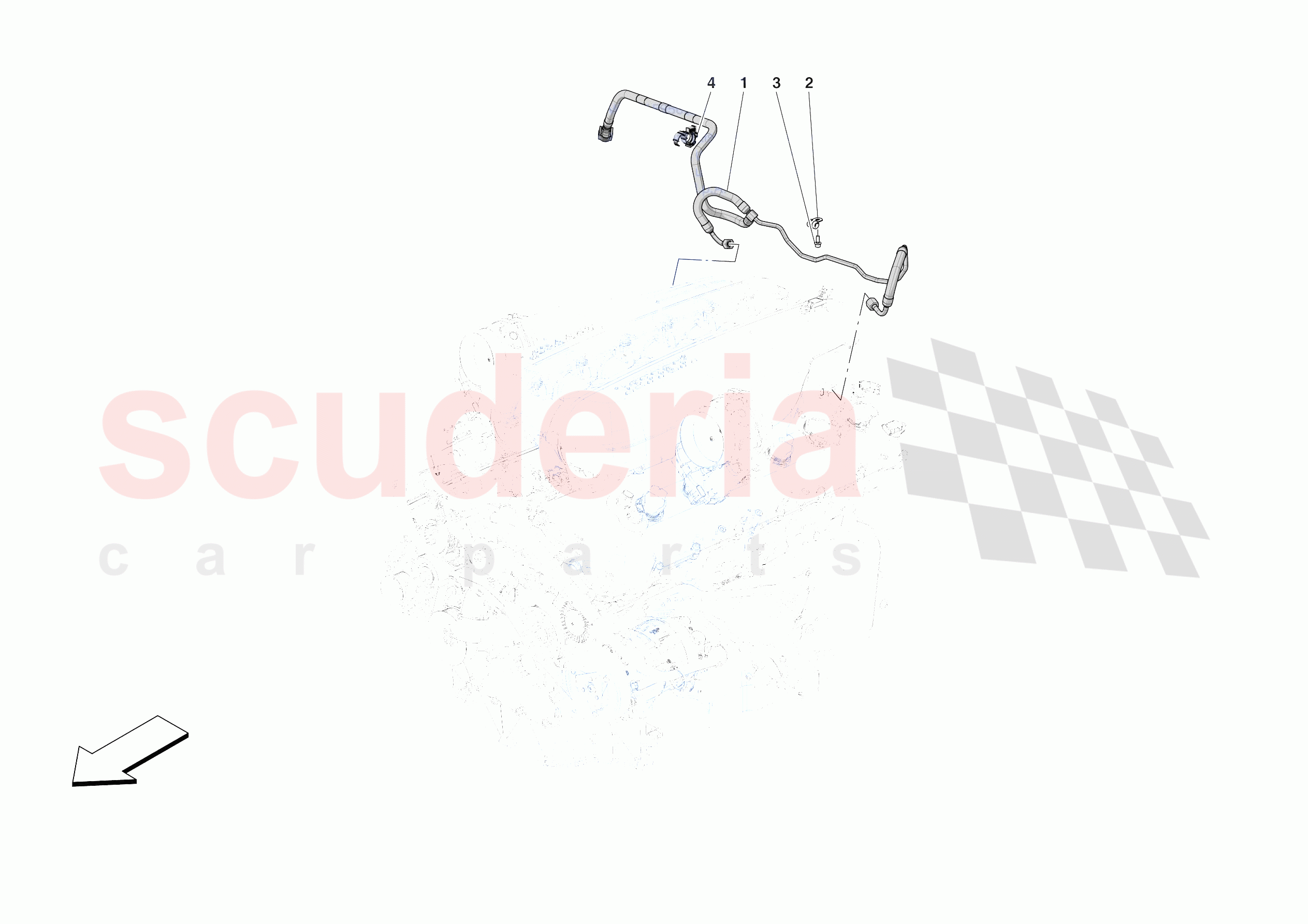ENGINE FUEL DELIVERY PIPES of Ferrari Ferrari Purosangue Europe