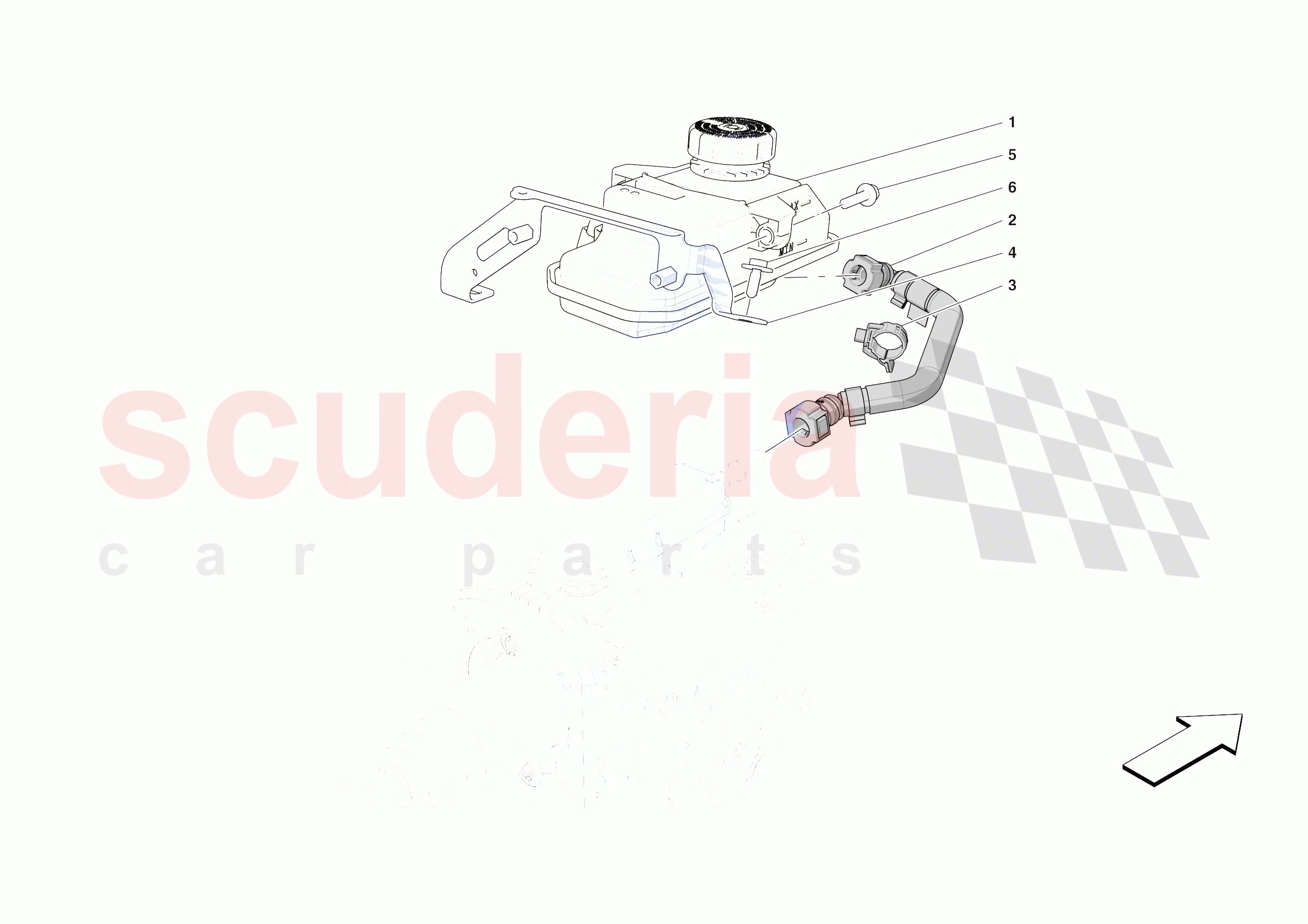 BRAKE MASTER CYLINDER RESERVOIR of Ferrari Ferrari Purosangue Europe
