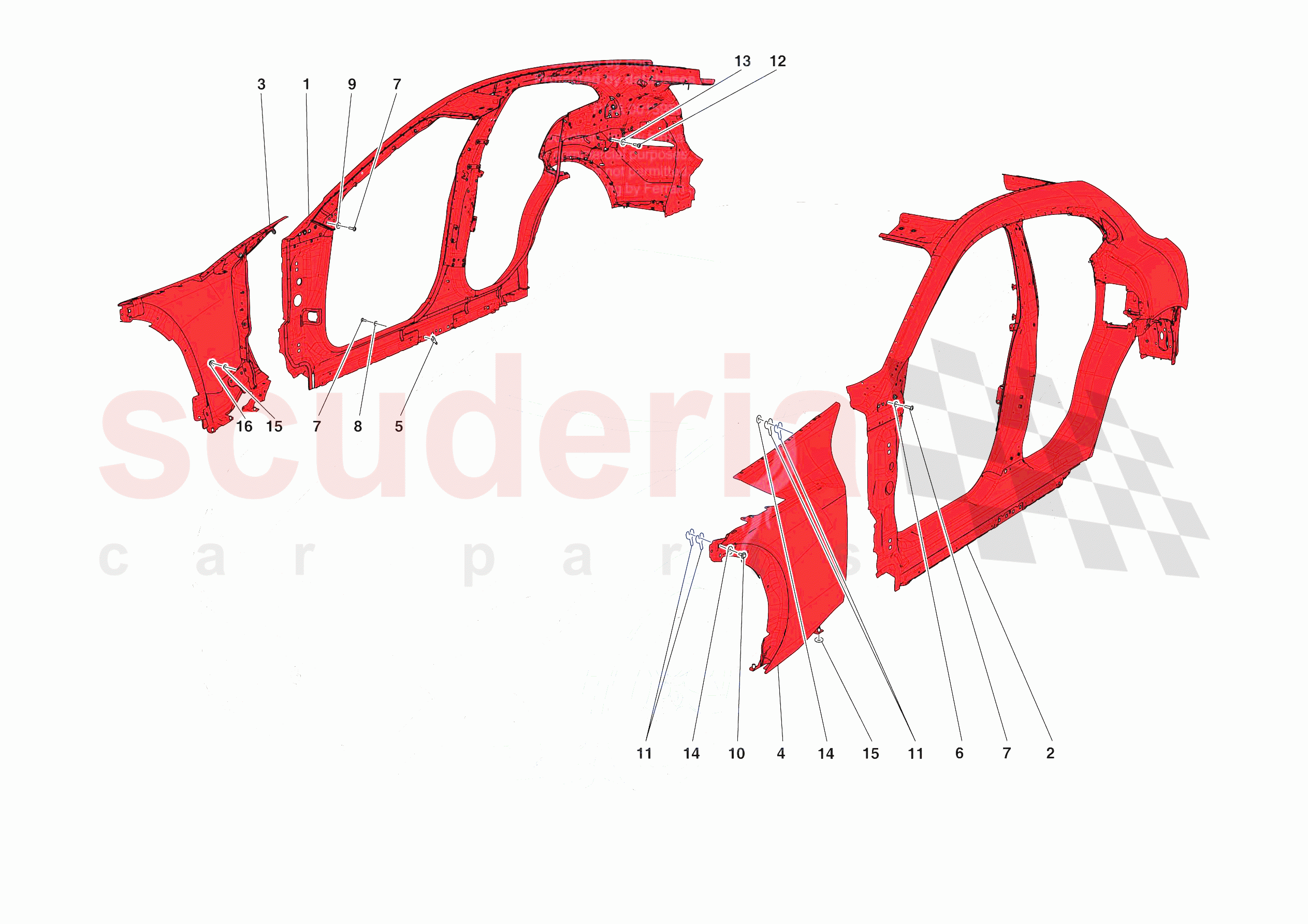 LATERAL OUTER BODYSHELL of Ferrari Ferrari Purosangue Europe