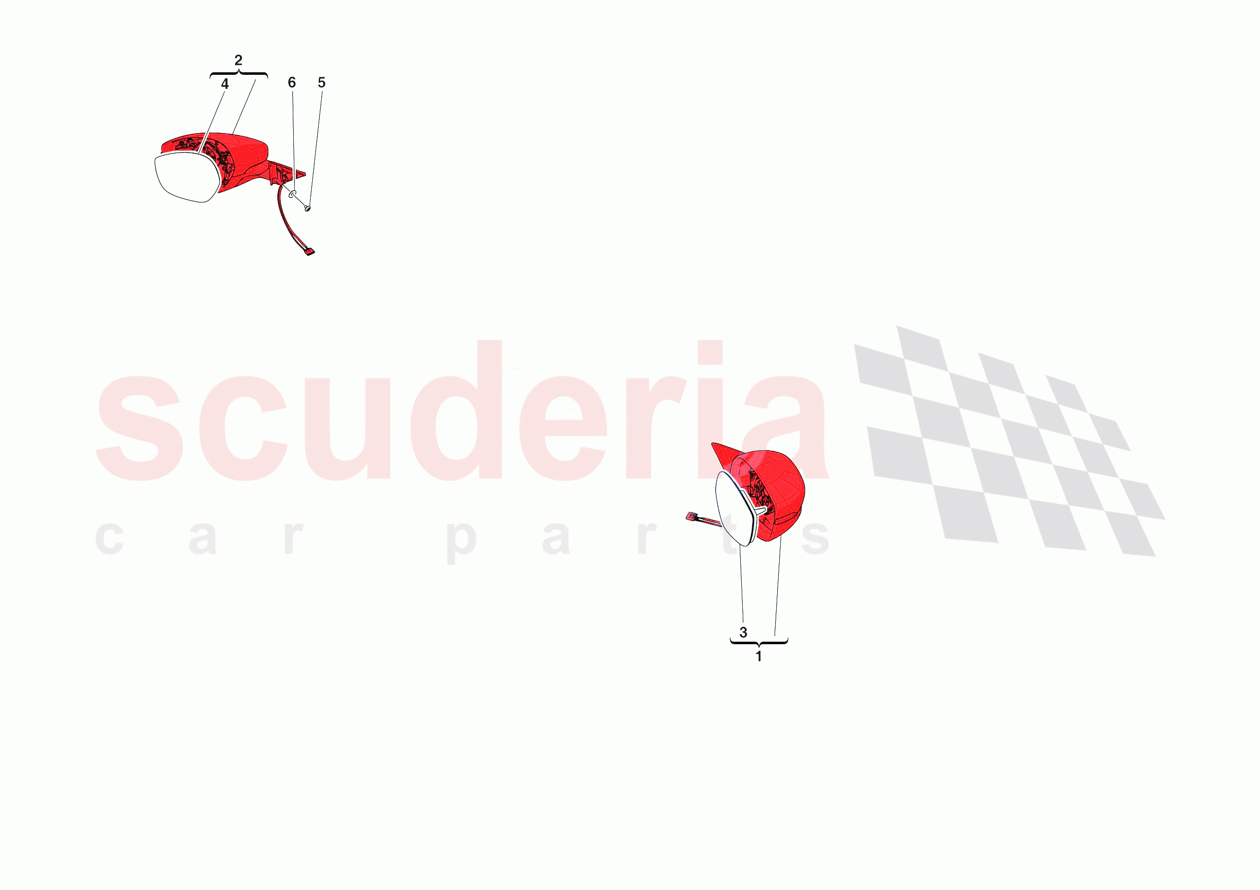 EXTERNAL REAR VIEW MIRRORS of Ferrari Ferrari Purosangue Europe