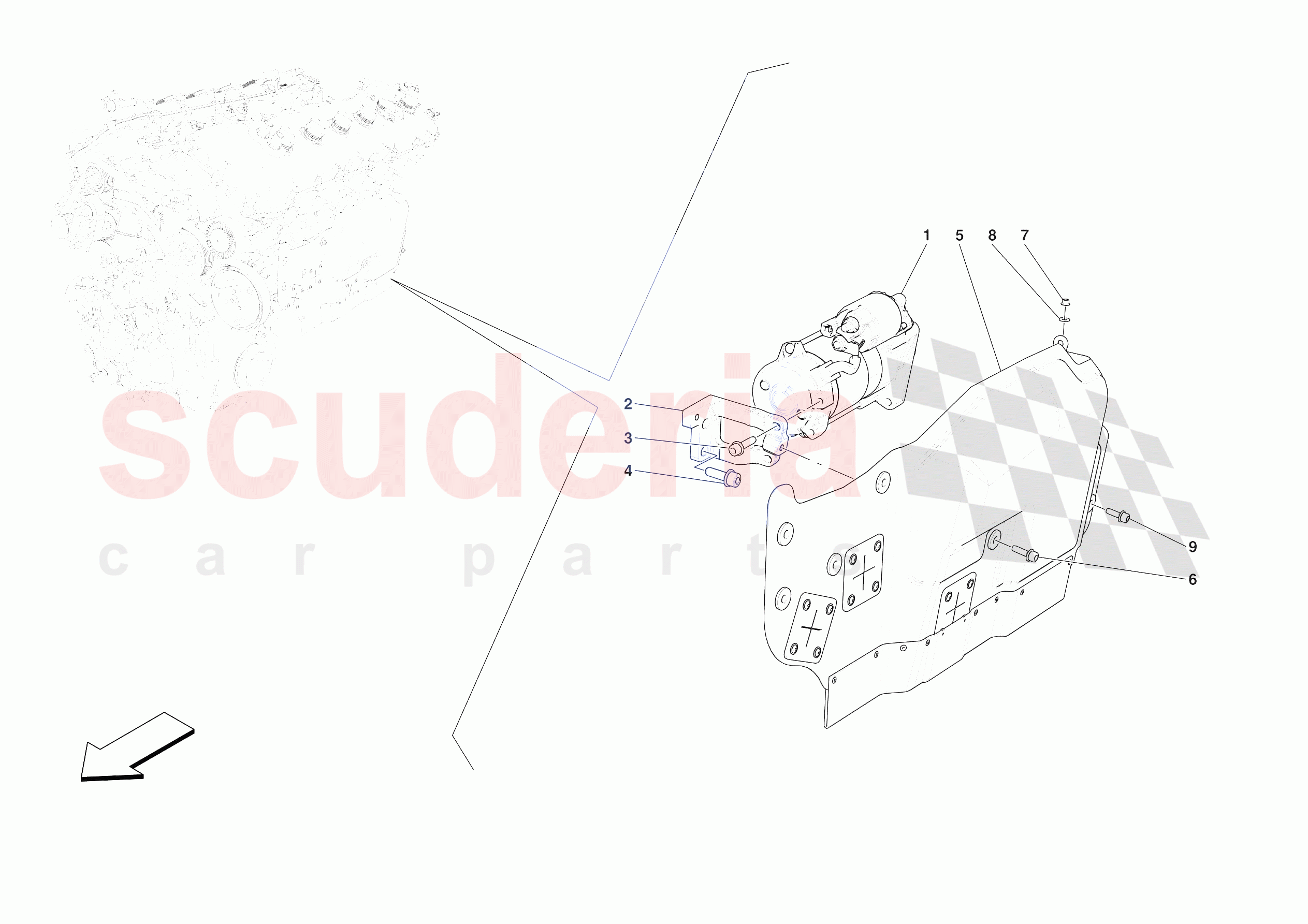 ELECTRIC STARTER MOTOR of Ferrari Ferrari Purosangue Europe RH