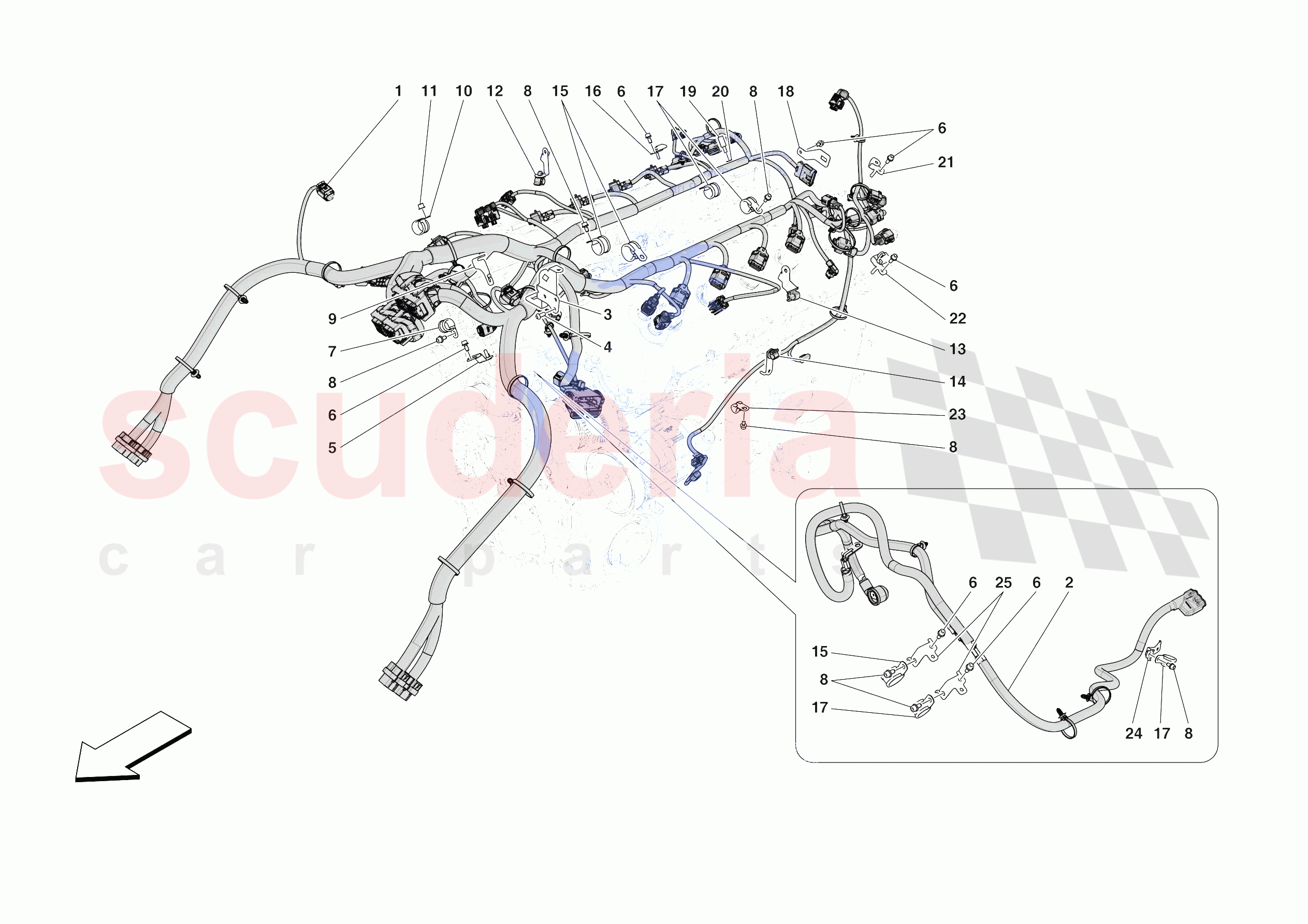ENGINE ELECTRICAL SYSTEM of Ferrari Ferrari Purosangue Europe RH
