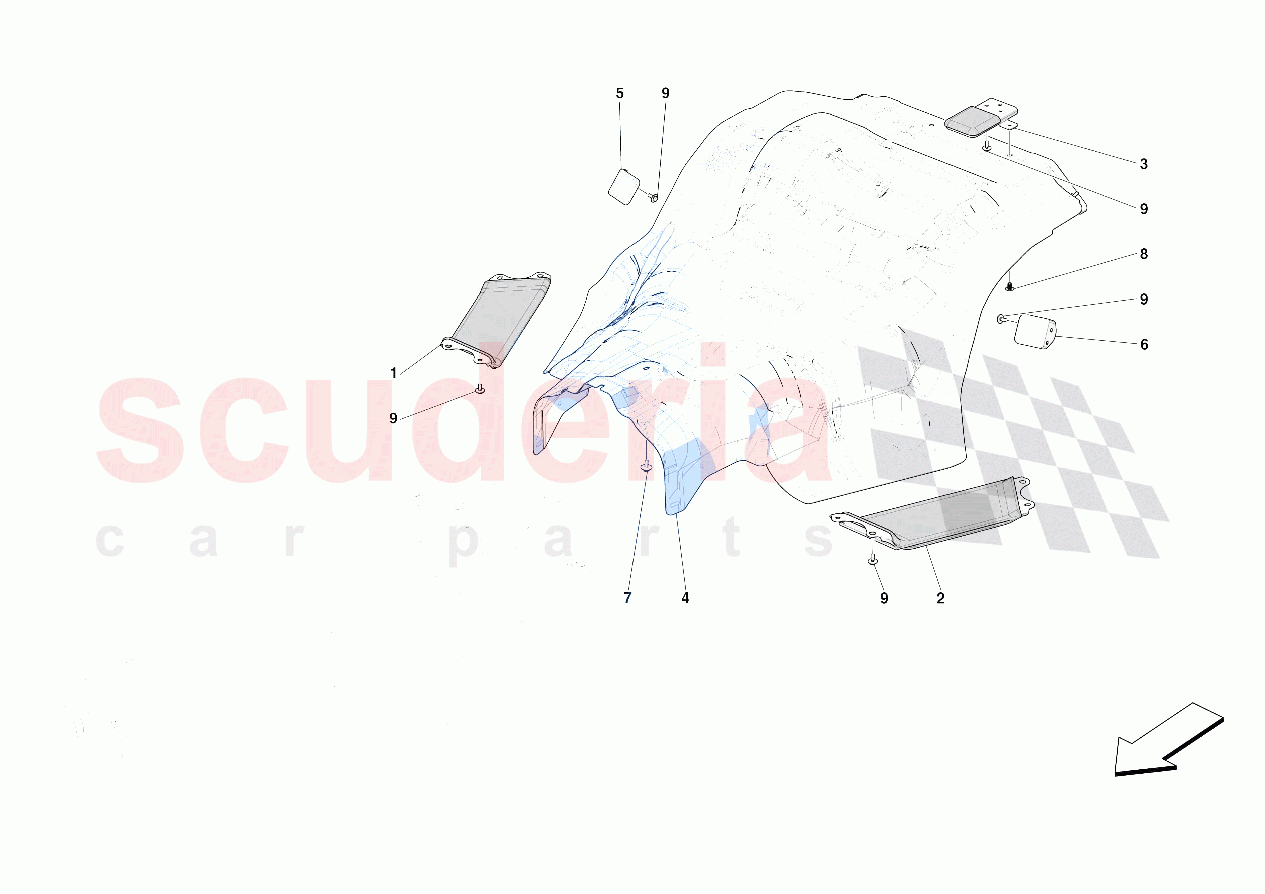 TANK MOUNTS of Ferrari Ferrari Purosangue Europe RH