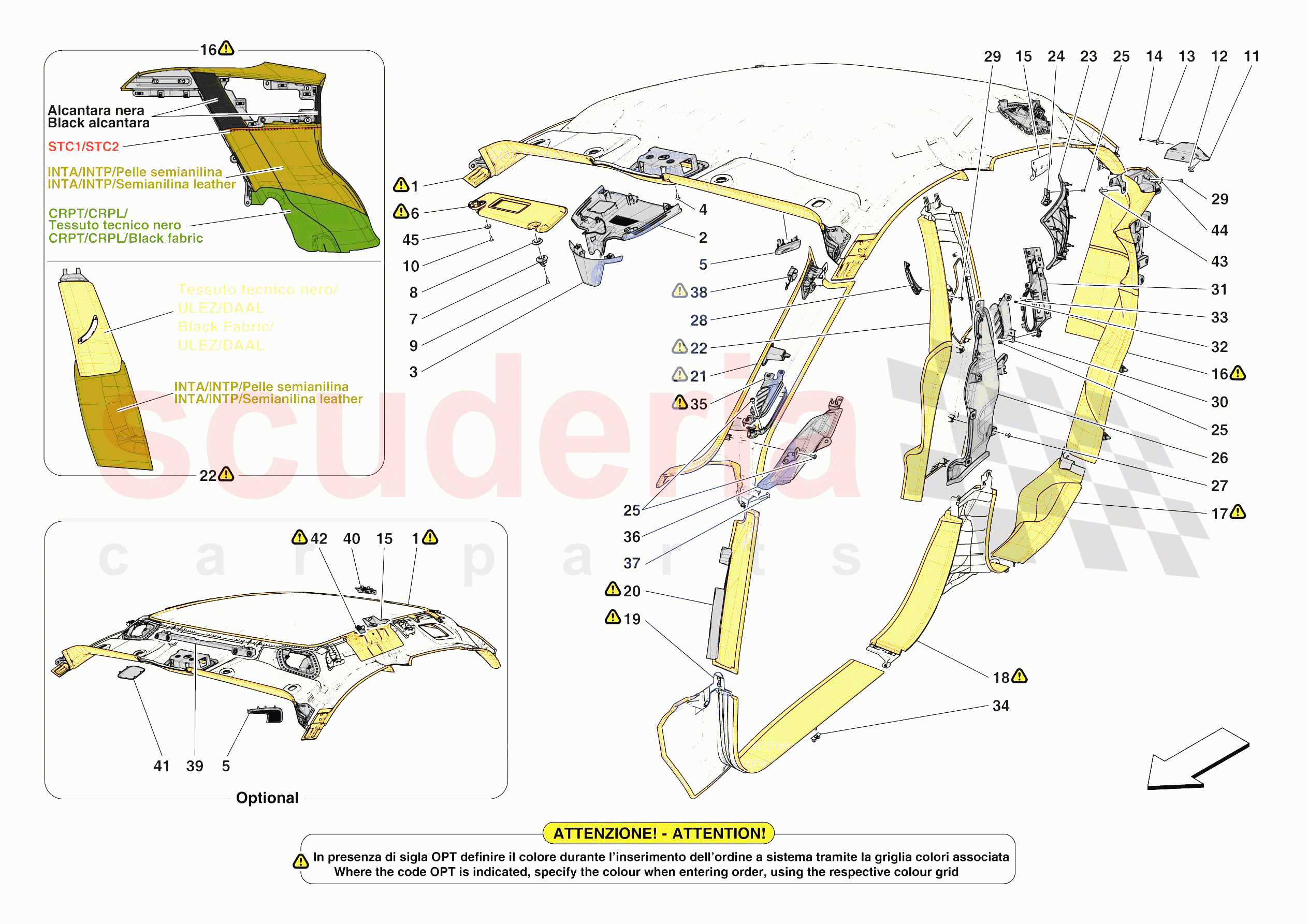 INNER TRIM (ABOVE BELTLINE) of Ferrari Ferrari Purosangue Europe RH