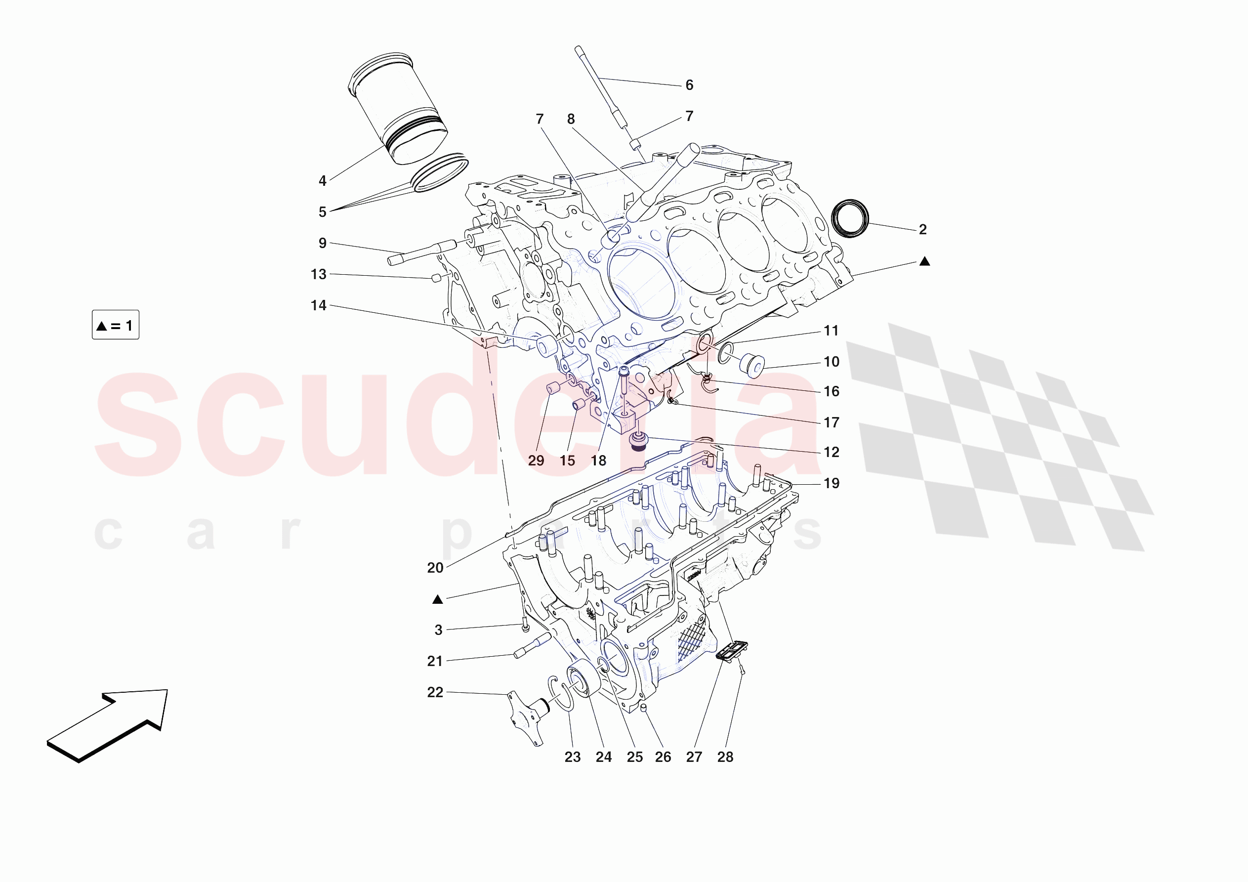 CRANKCASE of Ferrari Ferrari Roma Spider Europe RH