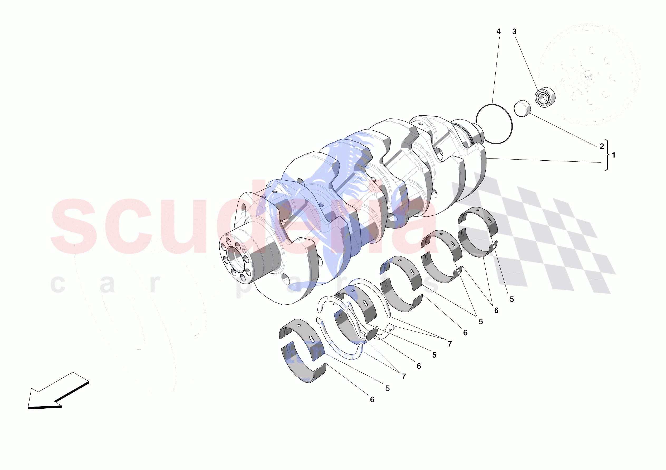 CRANKSHAFT of Ferrari Ferrari Roma Spider Europe RH