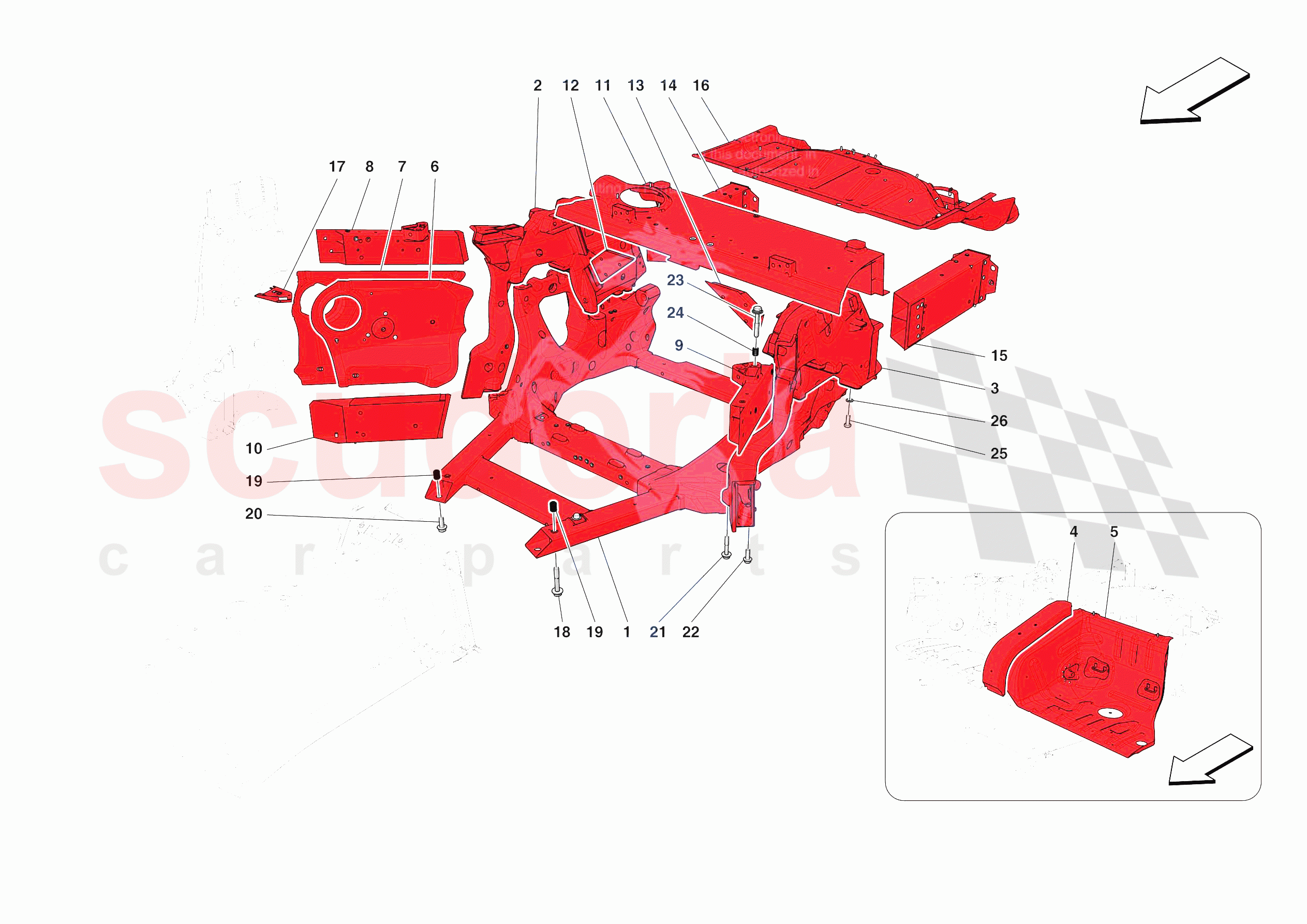 STRUCTURES AND ELEMENTS, REAR OF VEHICLE of Ferrari Ferrari Roma Spider USA
