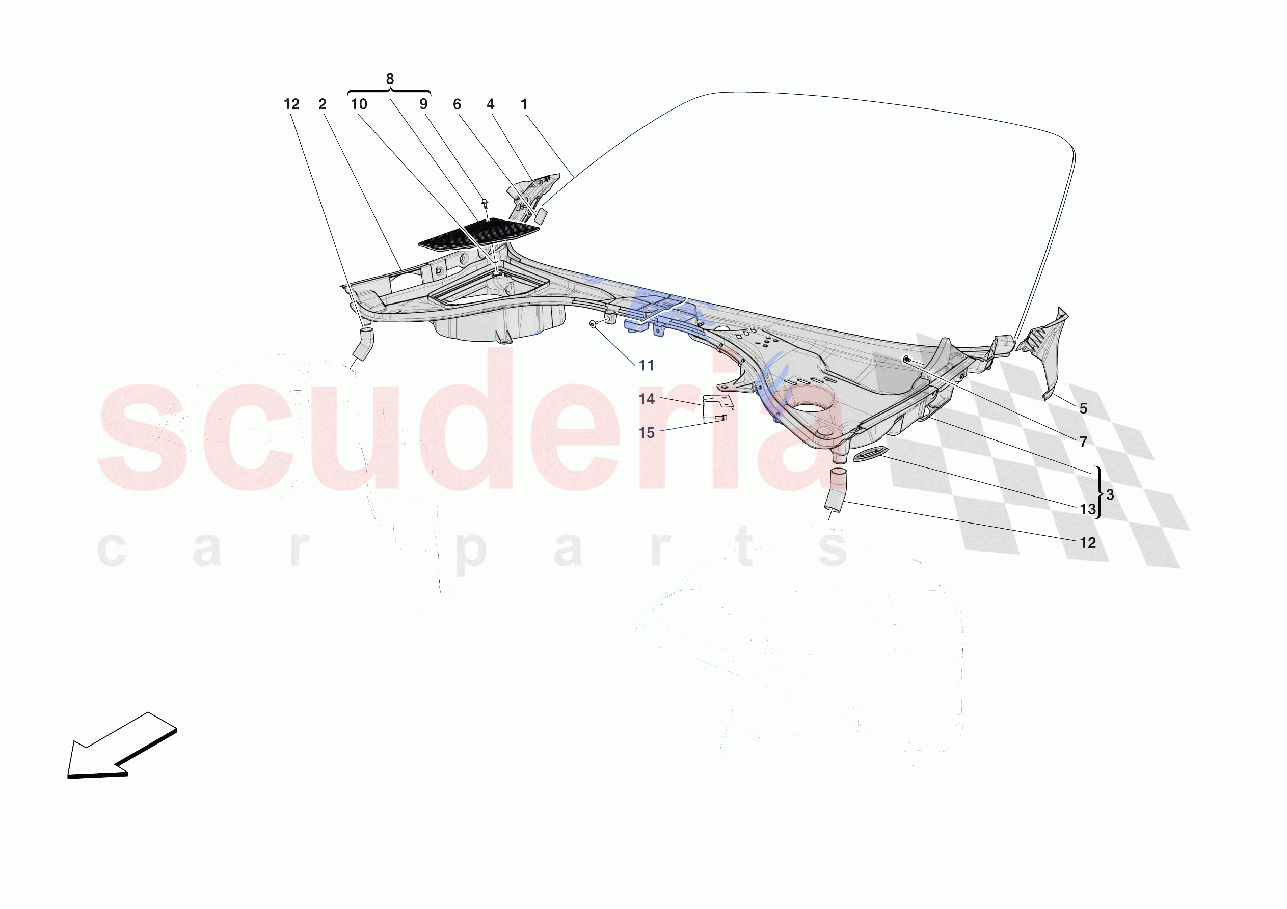 WINDSCREEN of Ferrari Ferrari Roma Spider USA