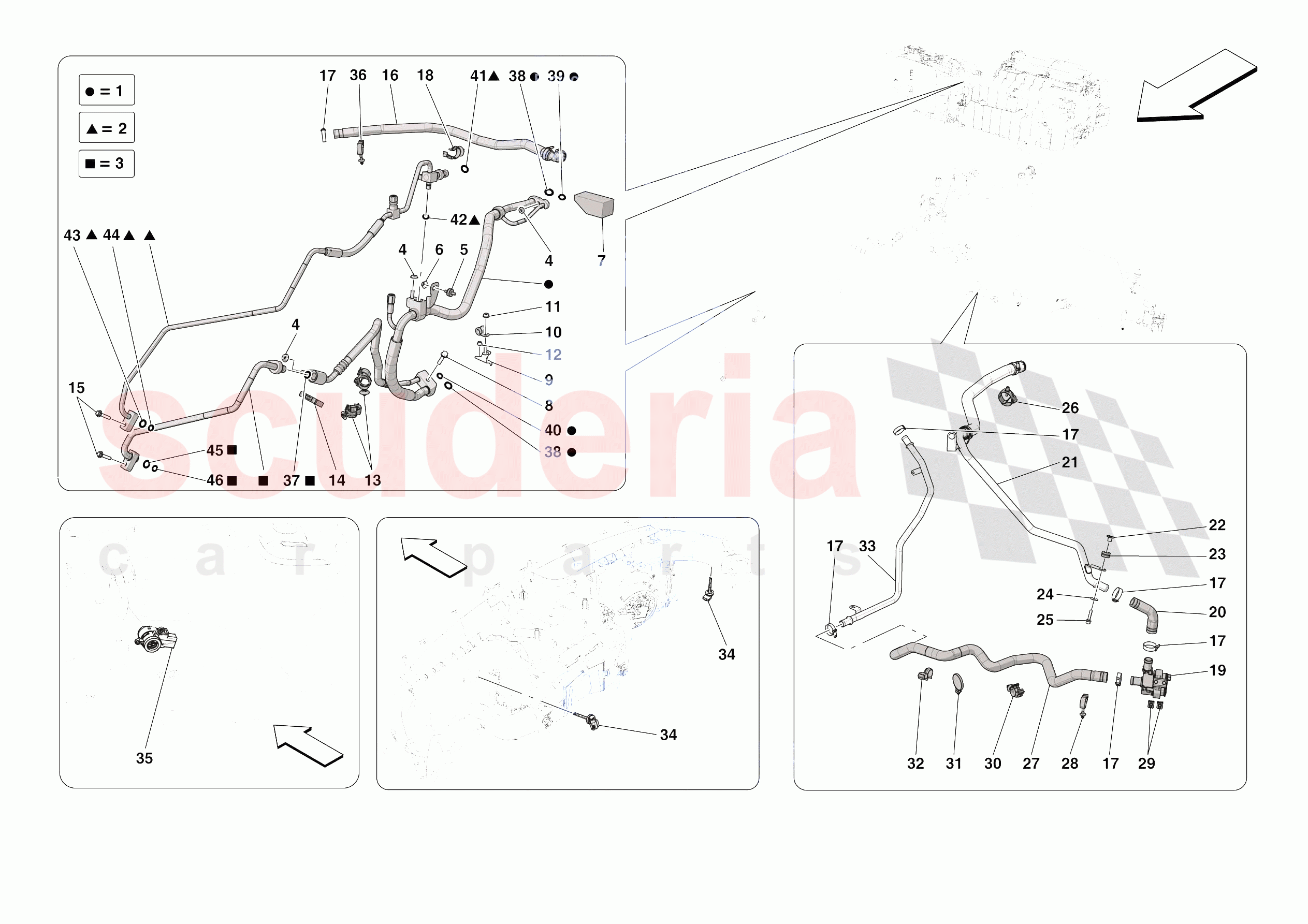 A/C SYSTEM - AIR CONDITIONER SYSTEM of Ferrari Ferrari Roma Spider USA