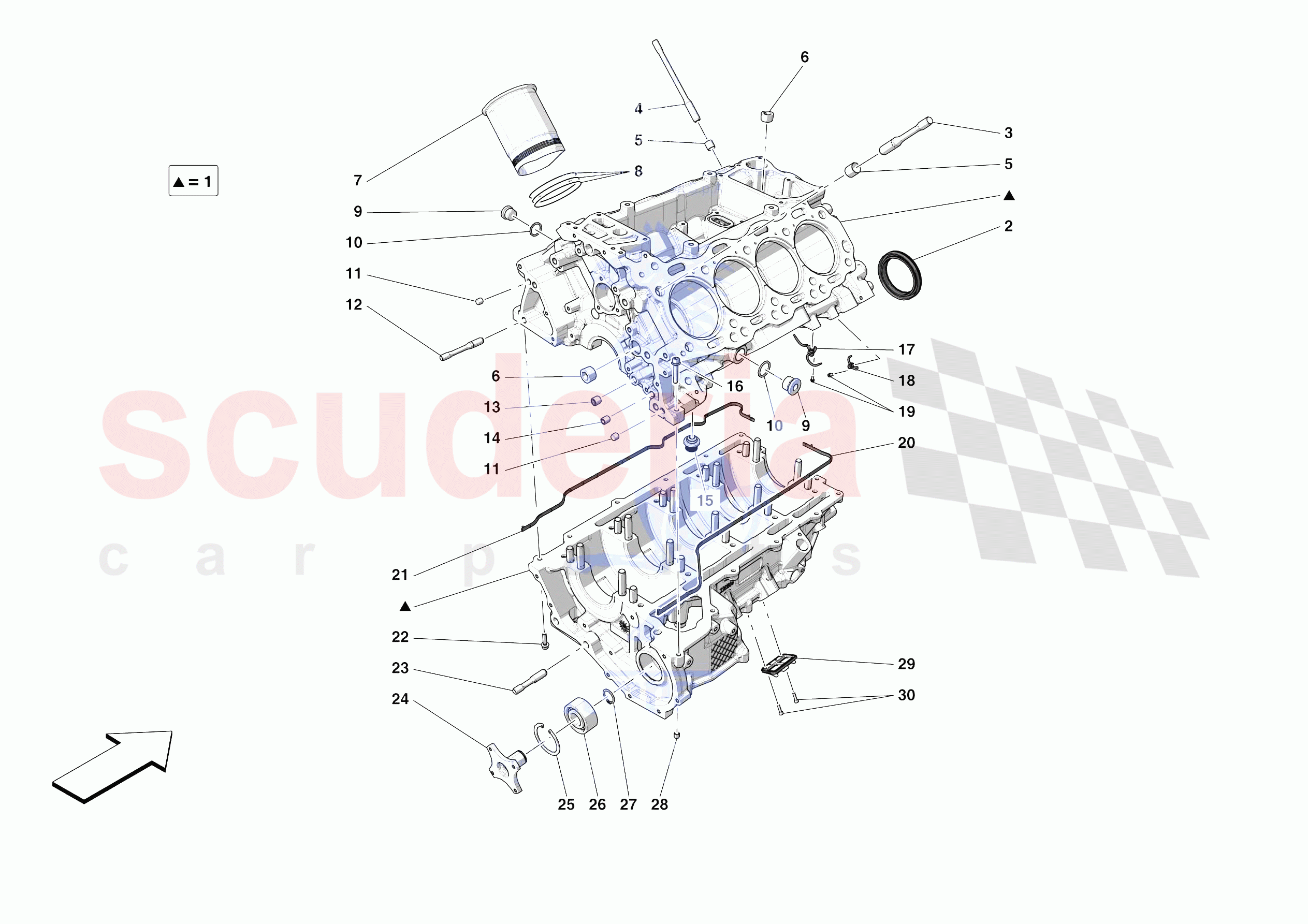 CRANKCASE of Ferrari Ferrari Roma USA