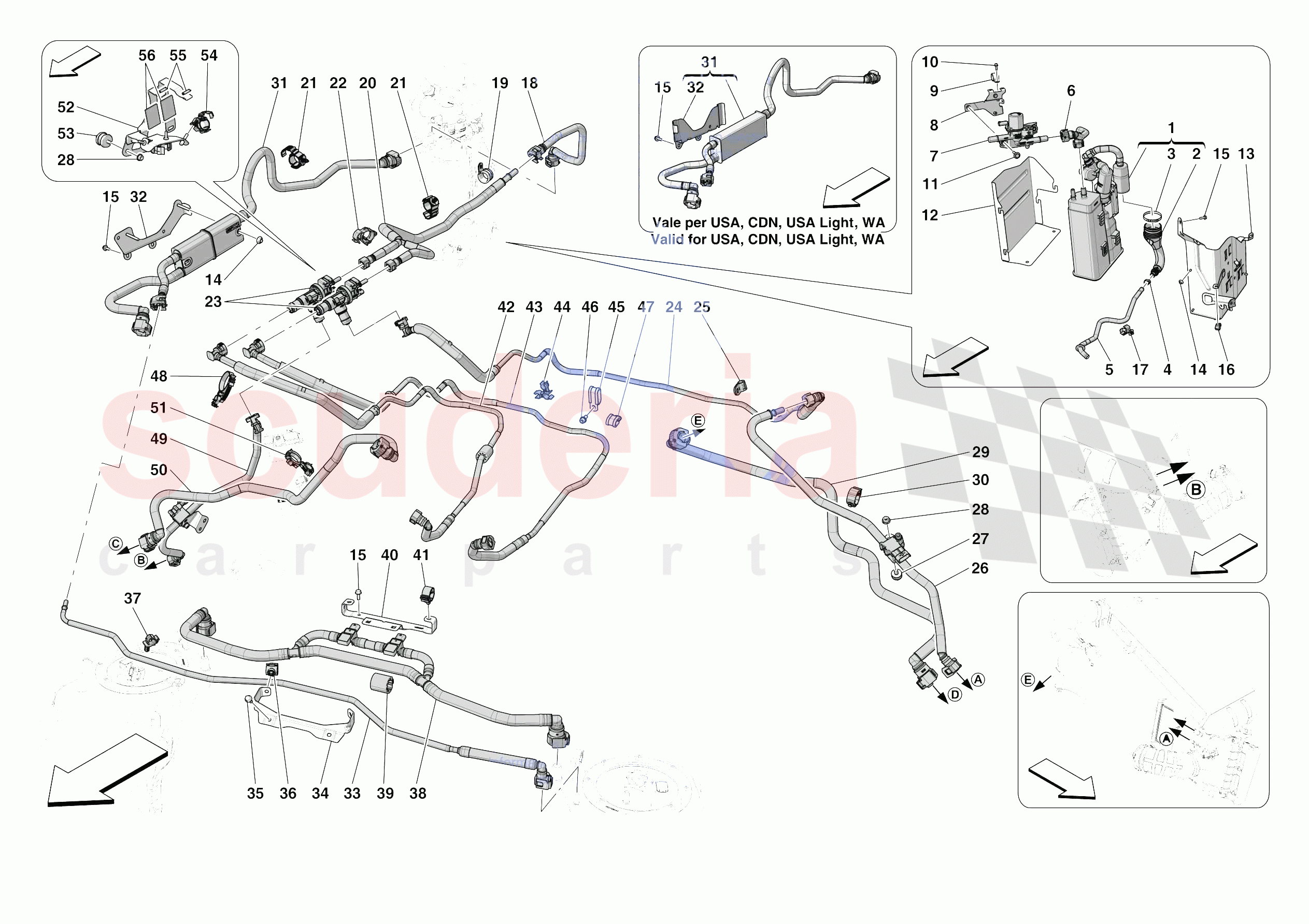EVAPORATIVE EMISSIONS CONTROL SYSTEM of Ferrari Ferrari SF90 Spider Europe