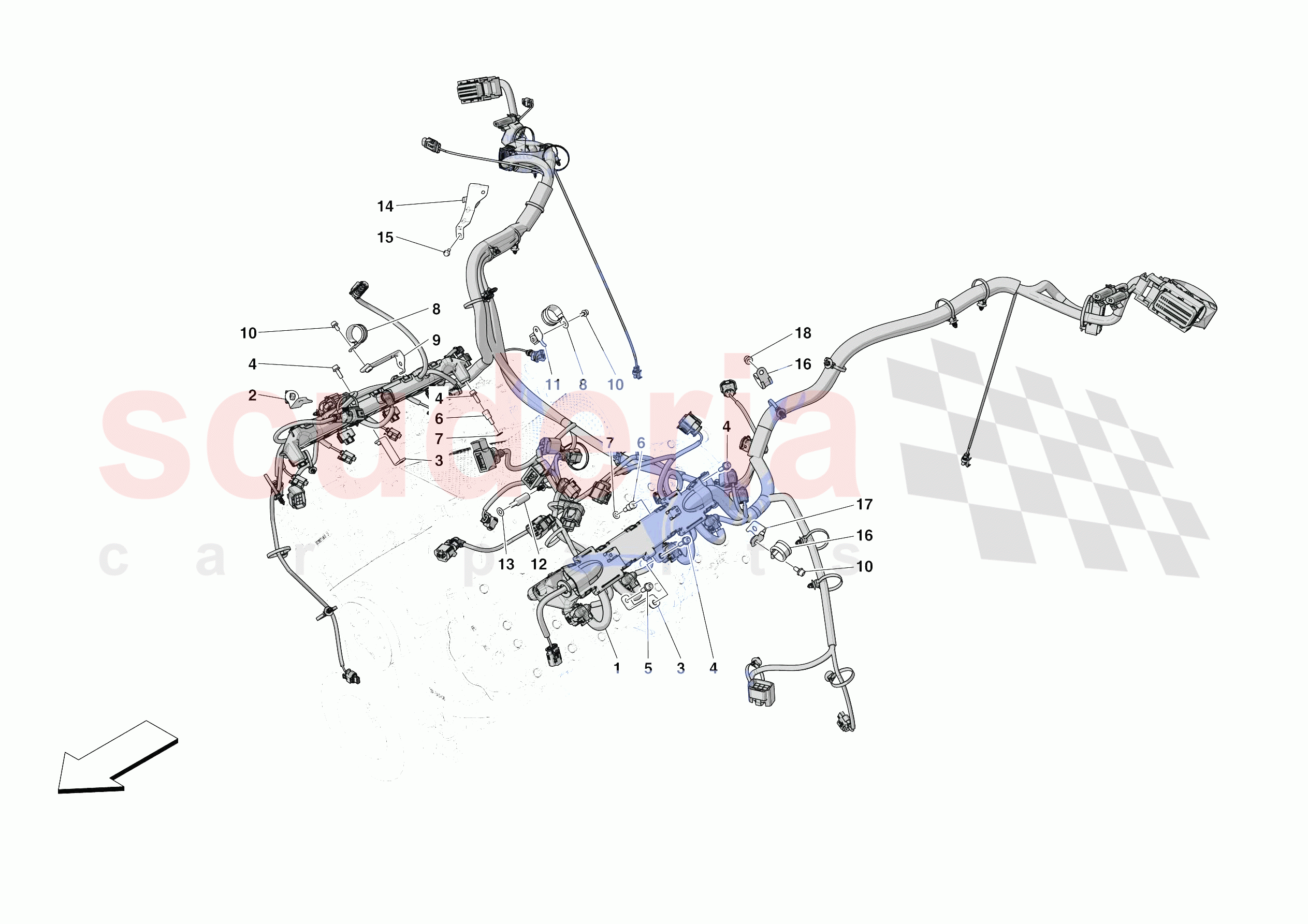 ENGINE ELECTRICAL SYSTEM of Ferrari Ferrari SF90 Spider Europe RH