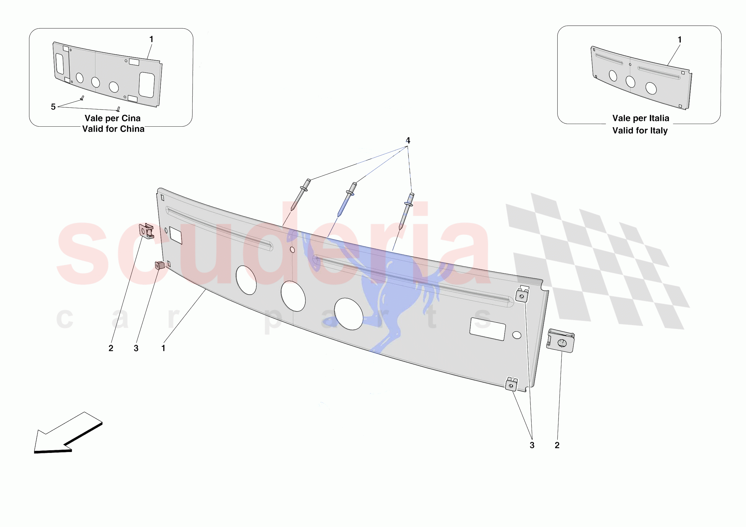 INSTALLING FRONT LICENCE PLATE of Ferrari Ferrari SF90 Spider Europe RH