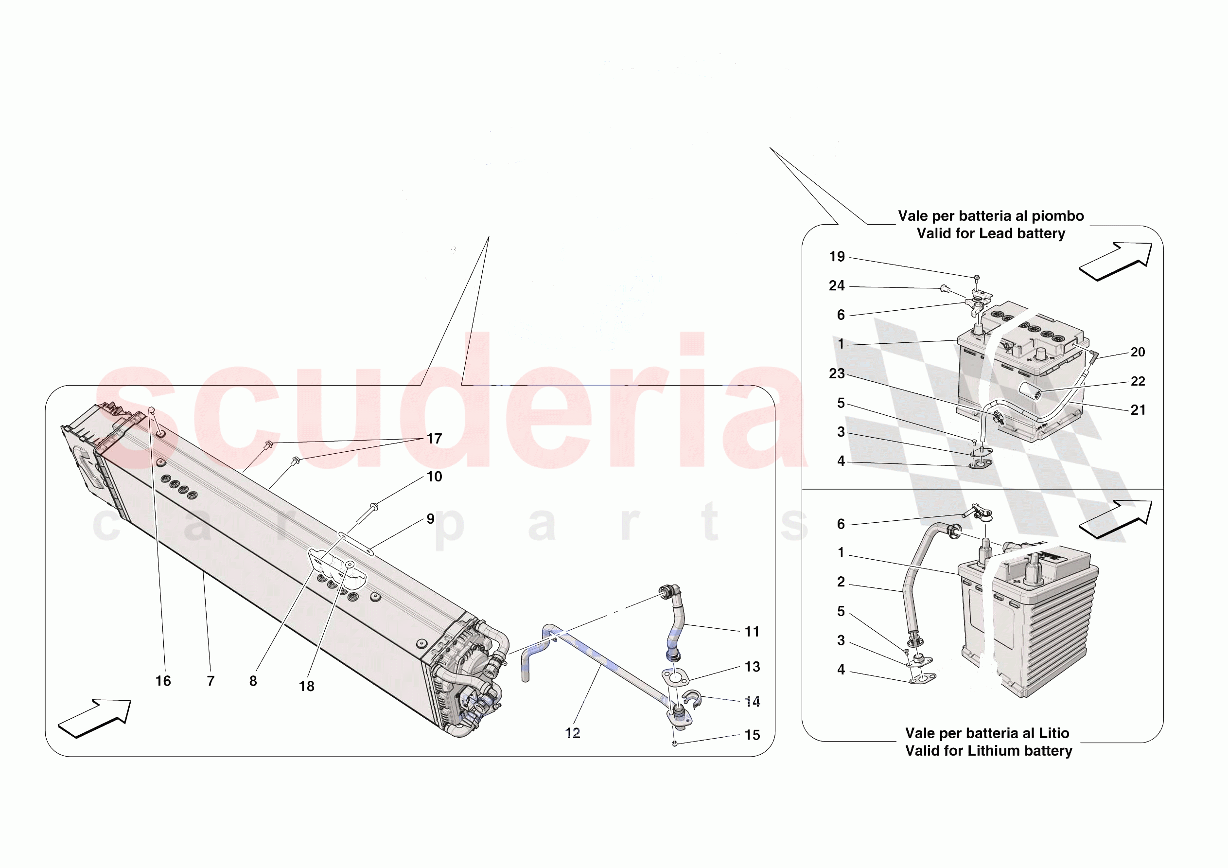 BATTERIES of Ferrari Ferrari SF90 Spider Europe RH