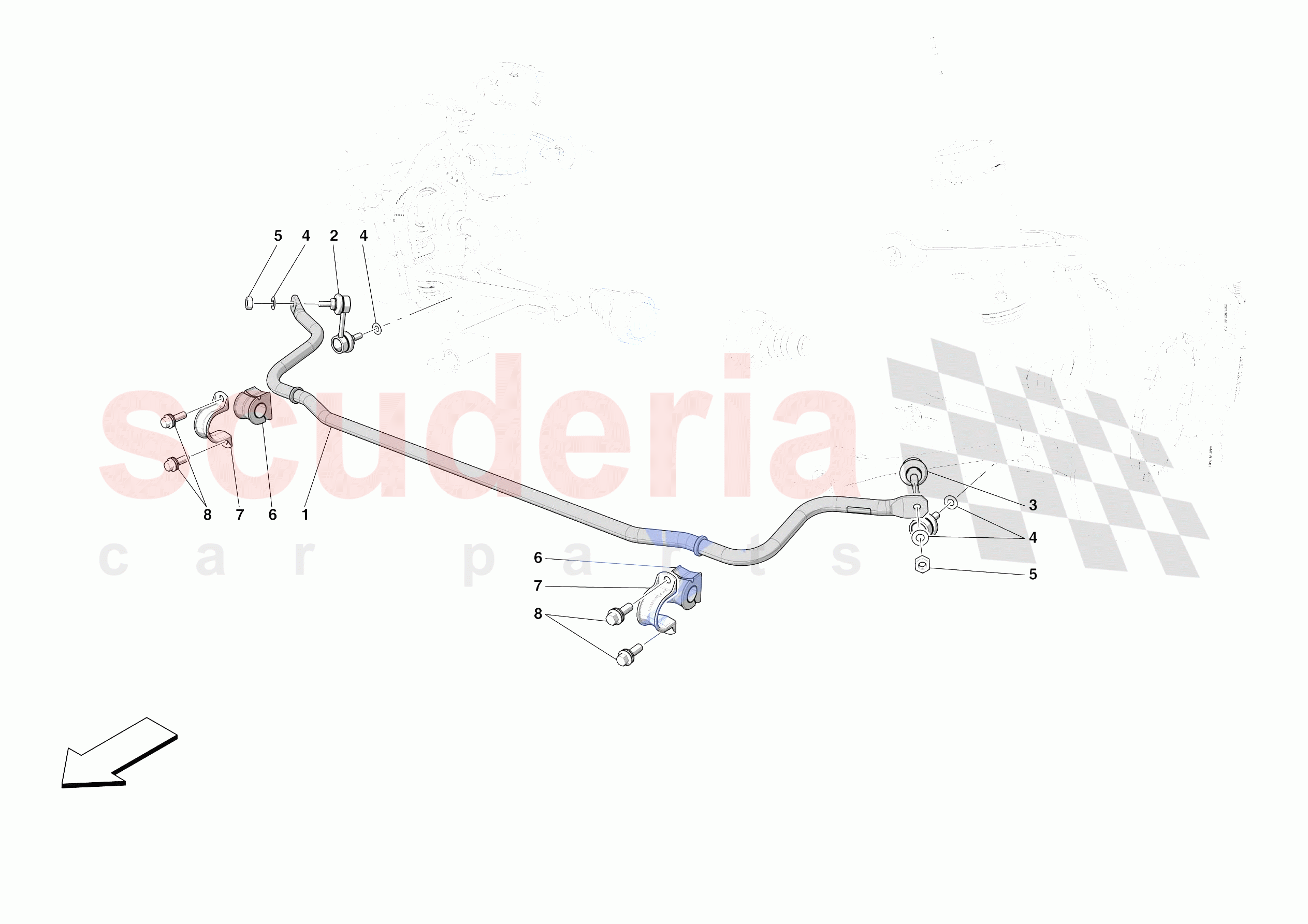 FRONT TORSION BAR of Ferrari Ferrari SF90 Spider USA