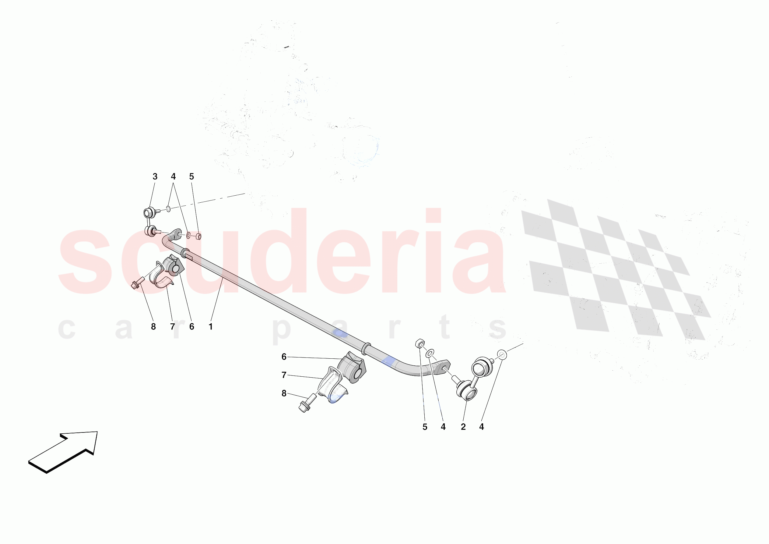 REAR TORSION BAR of Ferrari Ferrari SF90 Spider USA