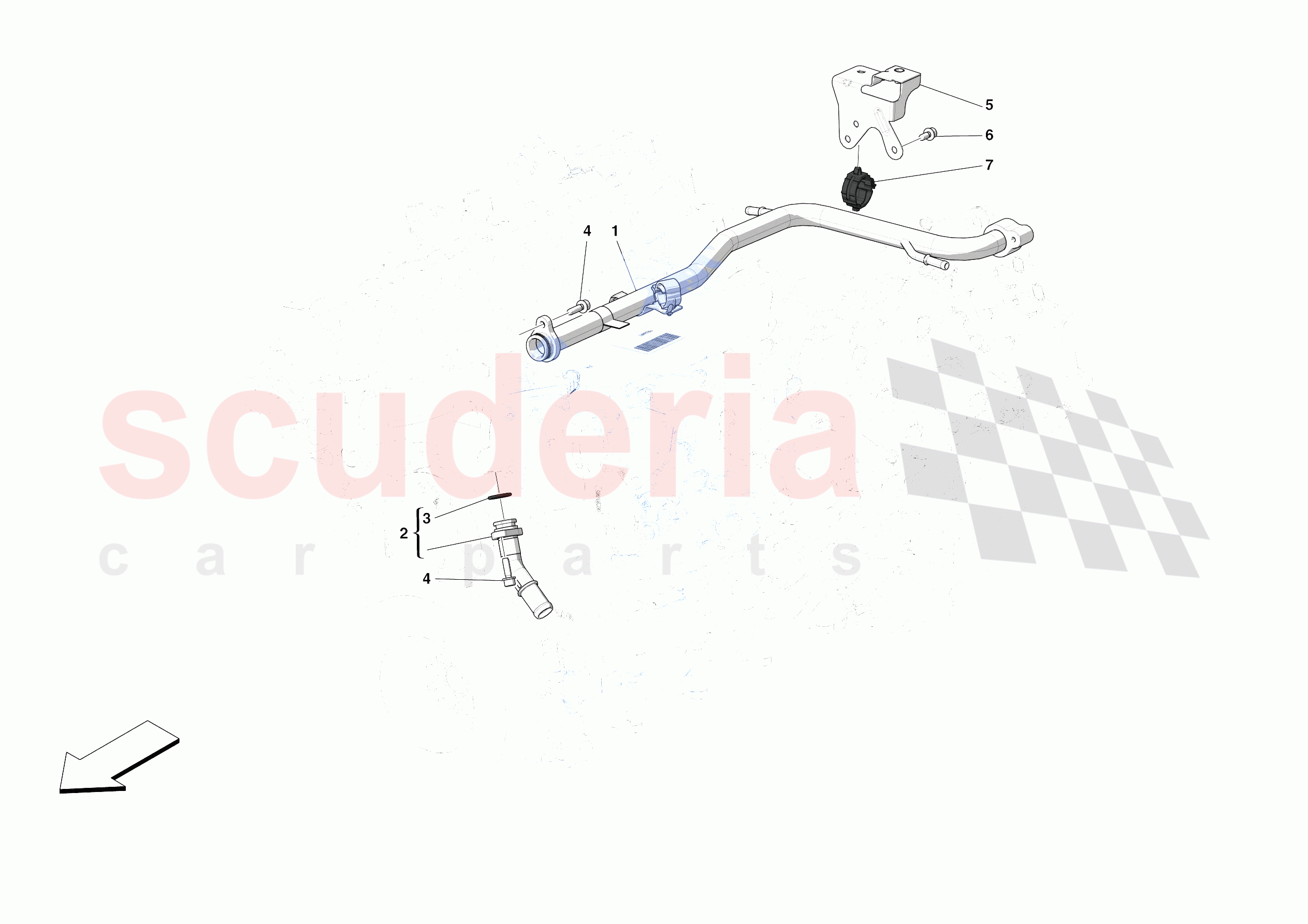 ENGINE COOLING SYSTEM PIPES of Ferrari Ferrari SF90 Stradale Europe