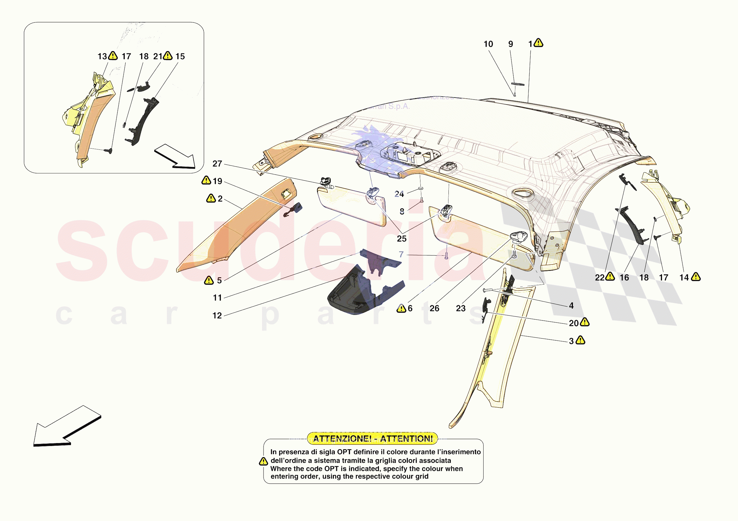 INNER TRIM (ABOVE BELTLINE) of Ferrari Ferrari SF90 Stradale Europe