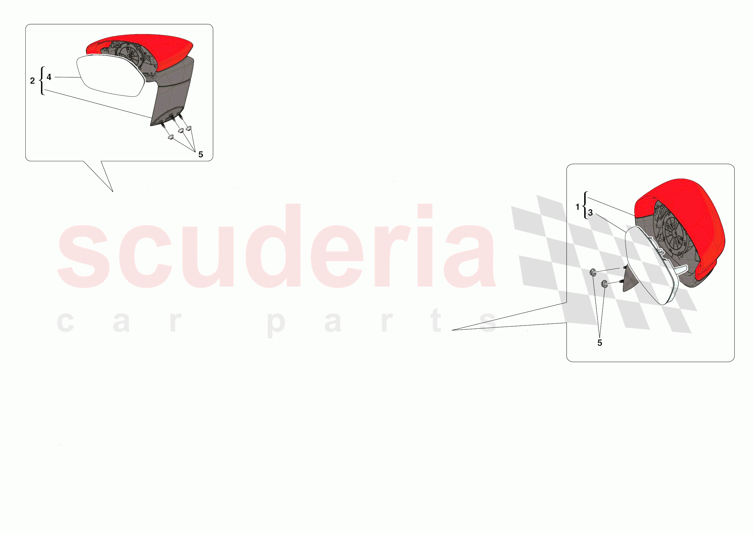 EXTERNAL REAR VIEW MIRRORS of Ferrari Ferrari SF90 Stradale Europe