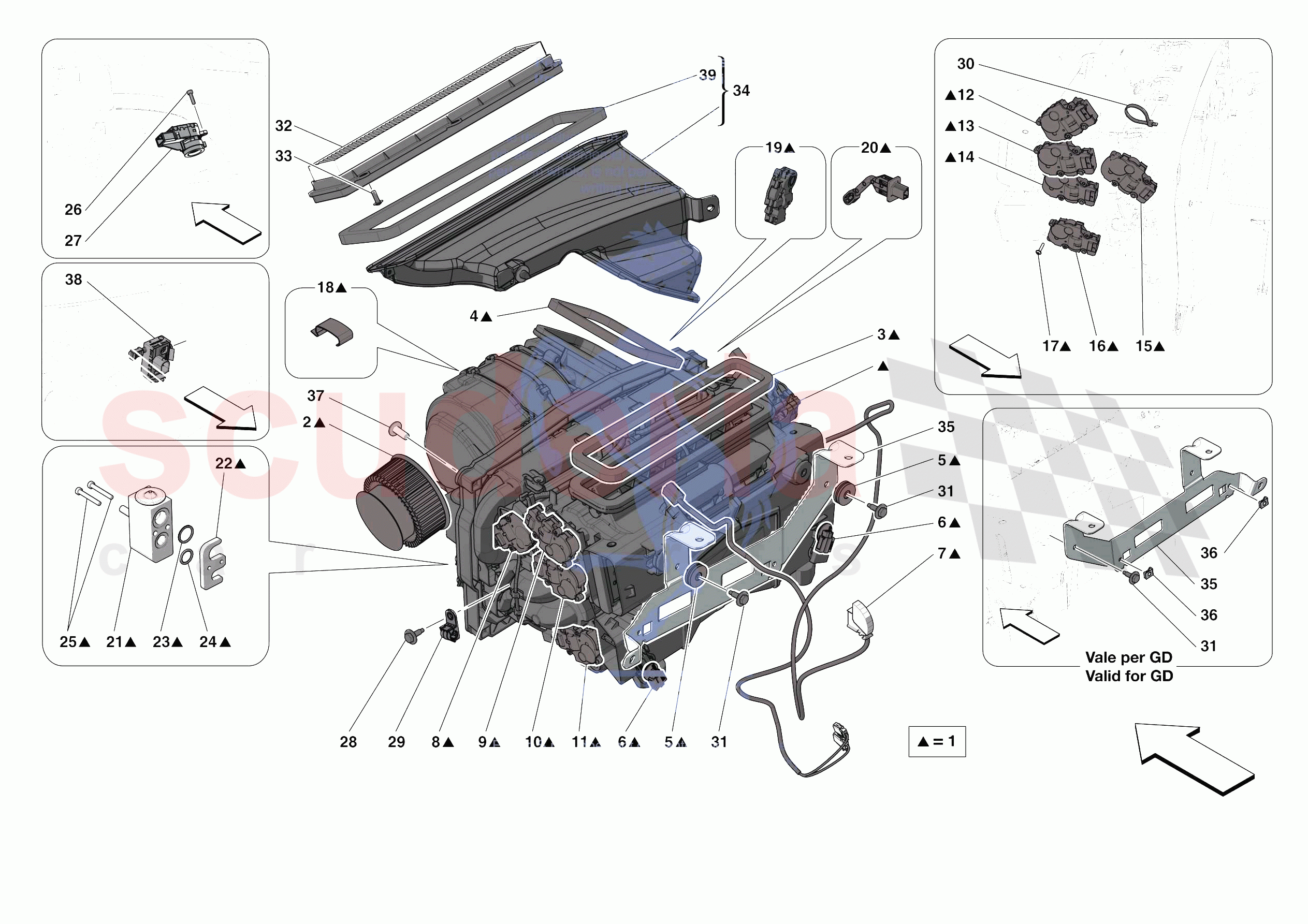 A/C SYSTEM - EVAPORATOR of Ferrari Ferrari SF90 Stradale Europe