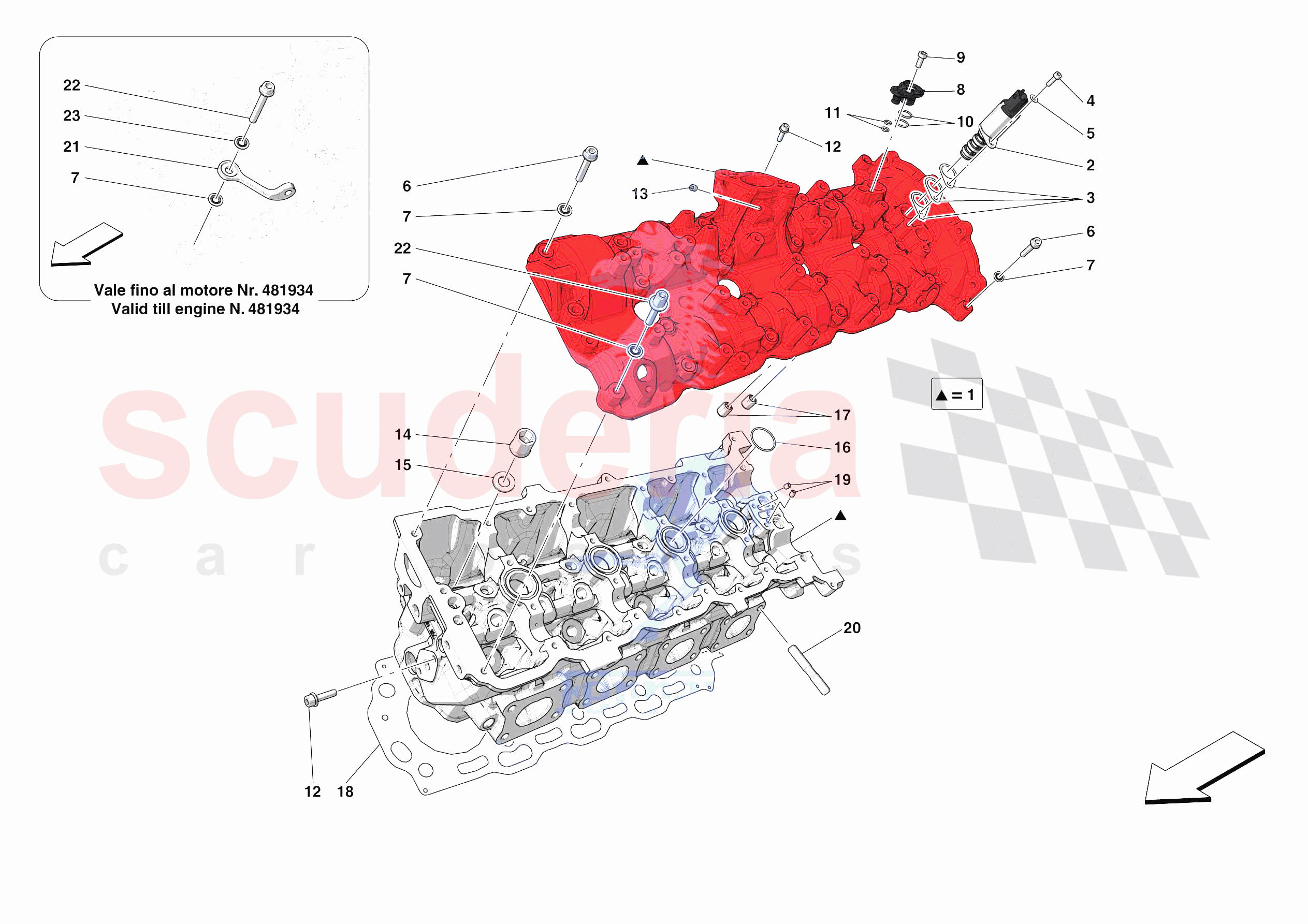 CYLINDER HEADS - LH HEAD of Ferrari Ferrari SF90 Stradale Europe RH