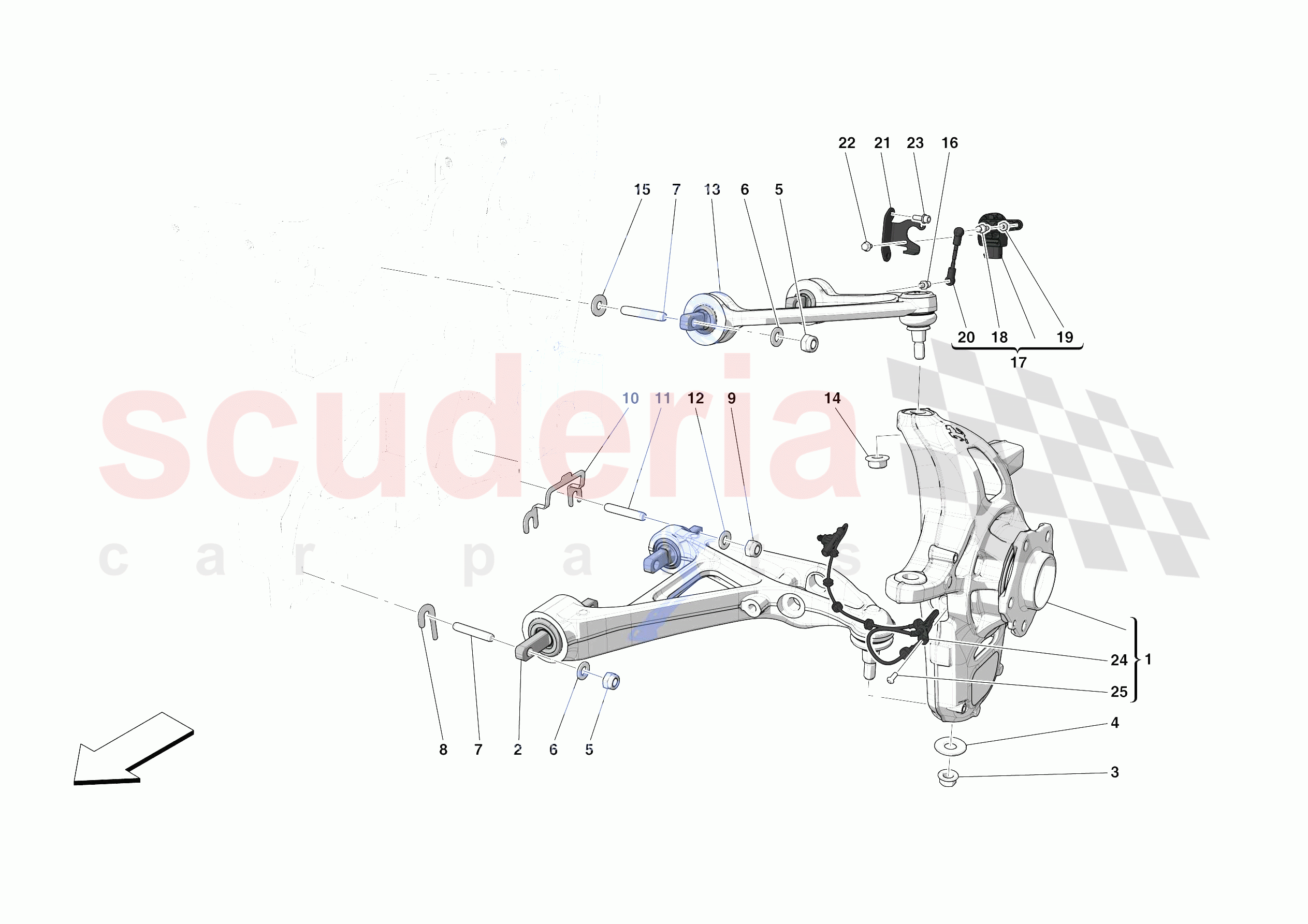 FRONT SUSPENSION - ARMS of Ferrari Ferrari SF90 Stradale Europe RH