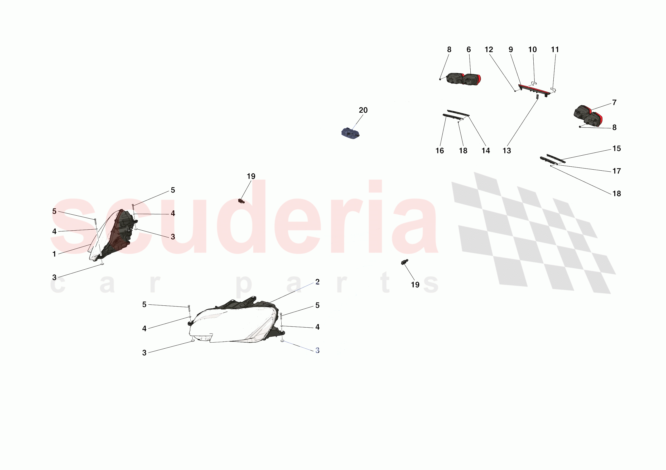 LIGHTING SYSTEMS of Ferrari Ferrari SF90 Stradale Europe RH