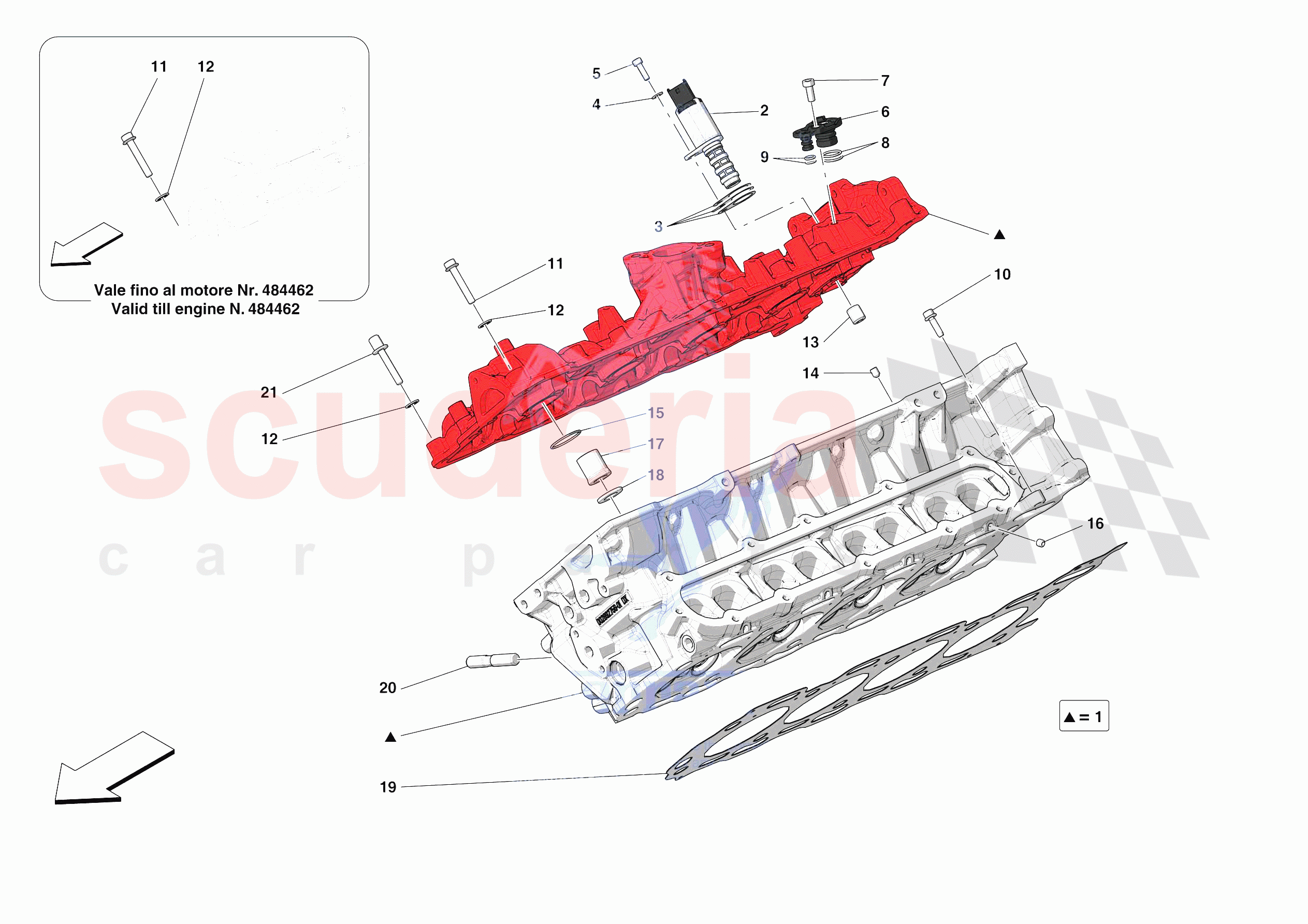 CYLINDER HEADS - RH HEAD of Ferrari Ferrari SF90 Stradale USA