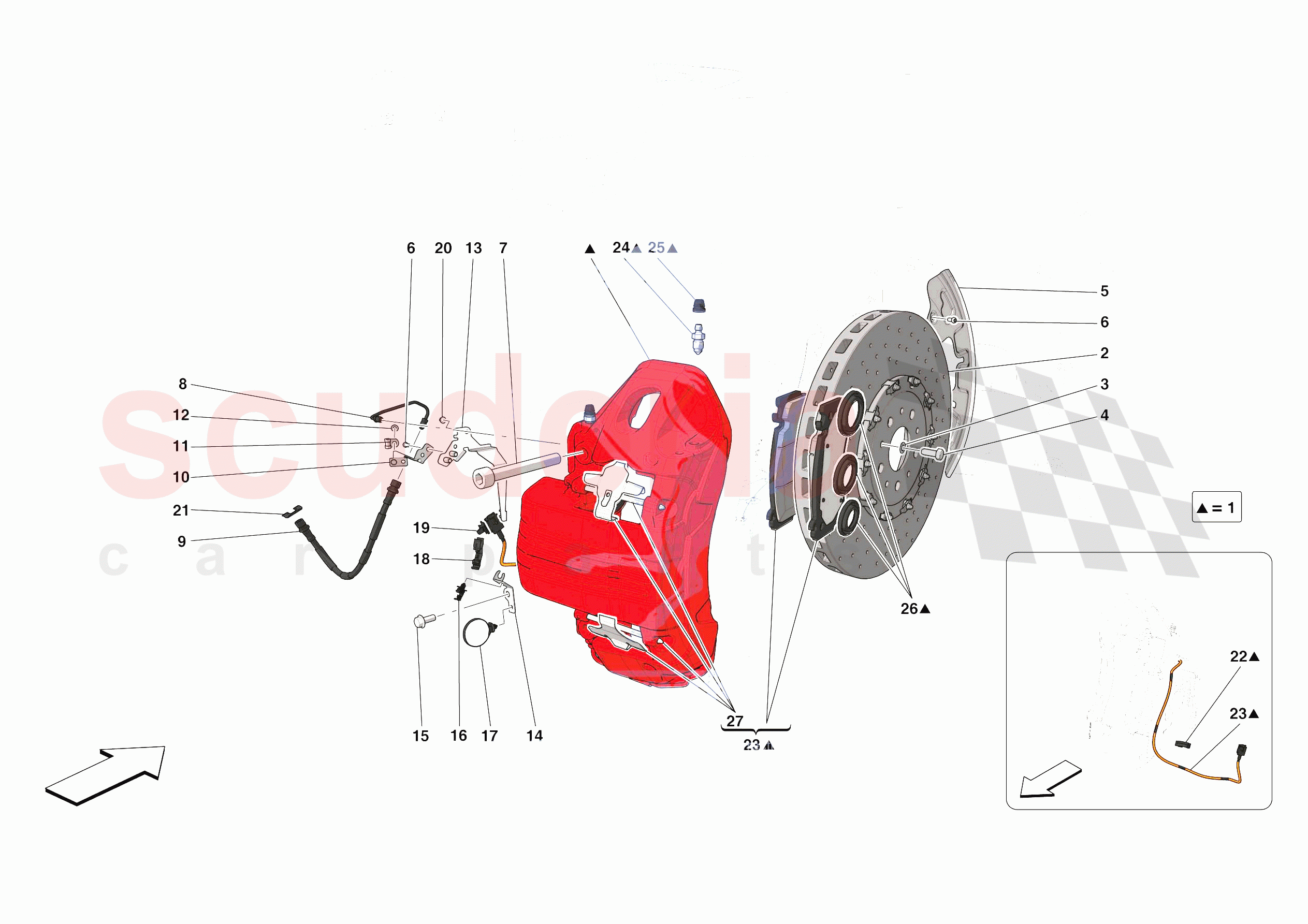 FRONT SUSPENSION - CALLIPERS AND DISCS of Ferrari Ferrari SF90 Stradale USA