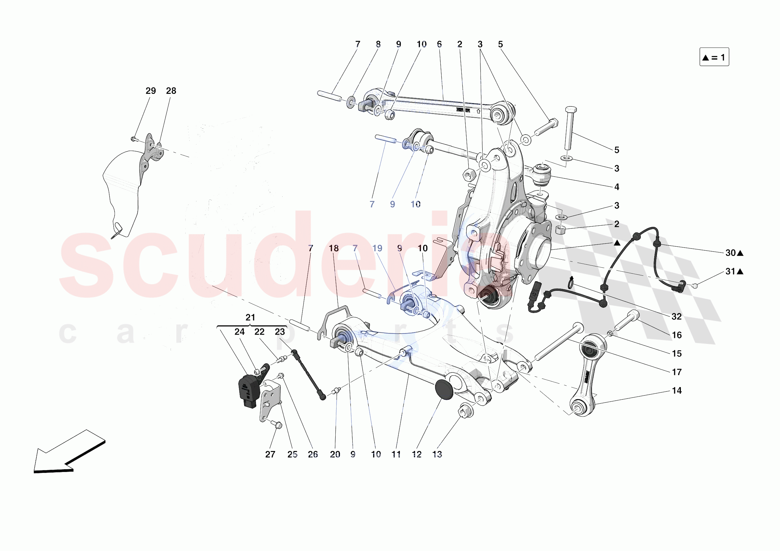 REAR SUSPENSION - ARMS of Ferrari Ferrari SF90 Stradale USA