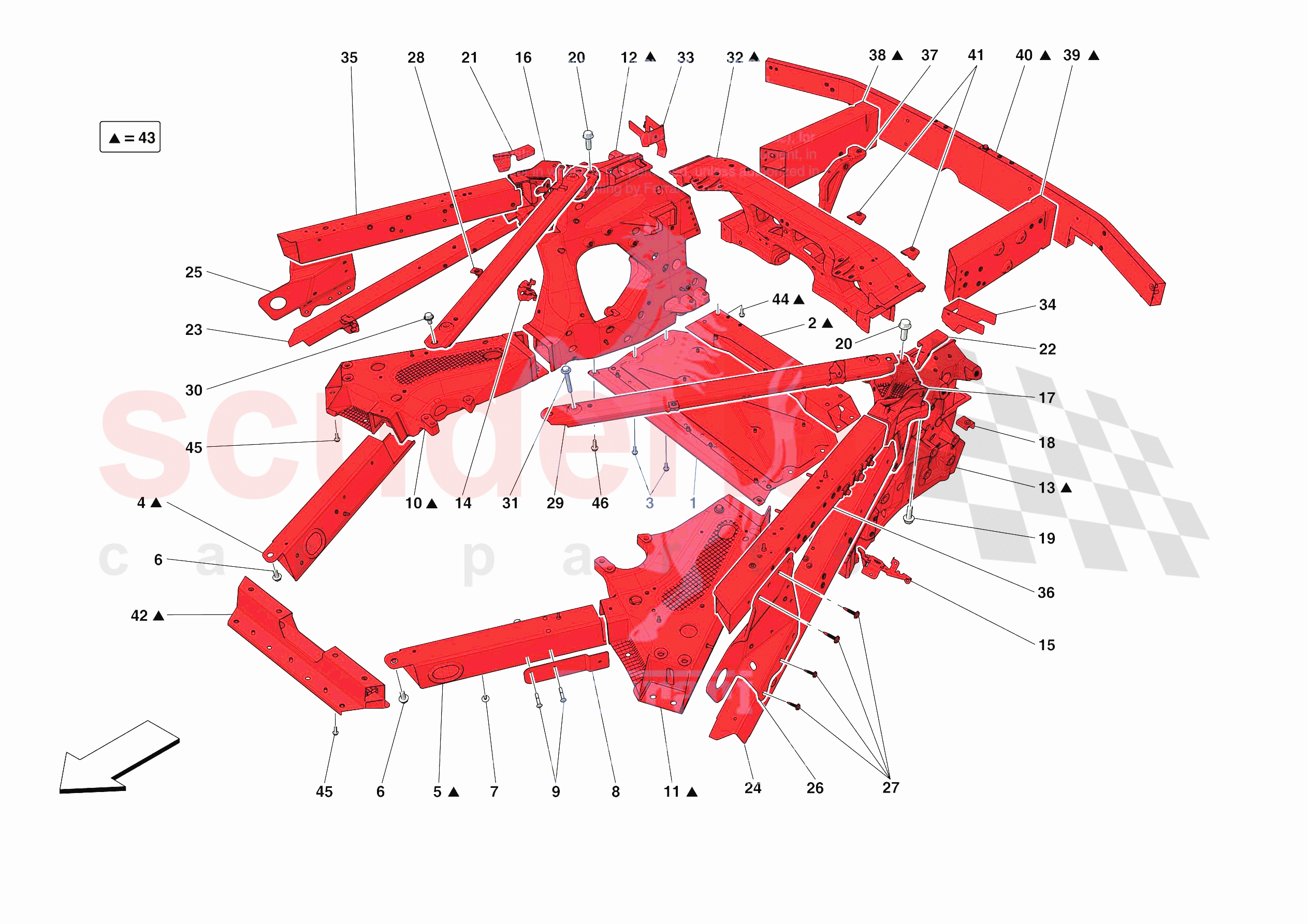 STRUCTURES AND ELEMENTS, REAR OF VEHICLE of Ferrari Ferrari SF90 Stradale USA