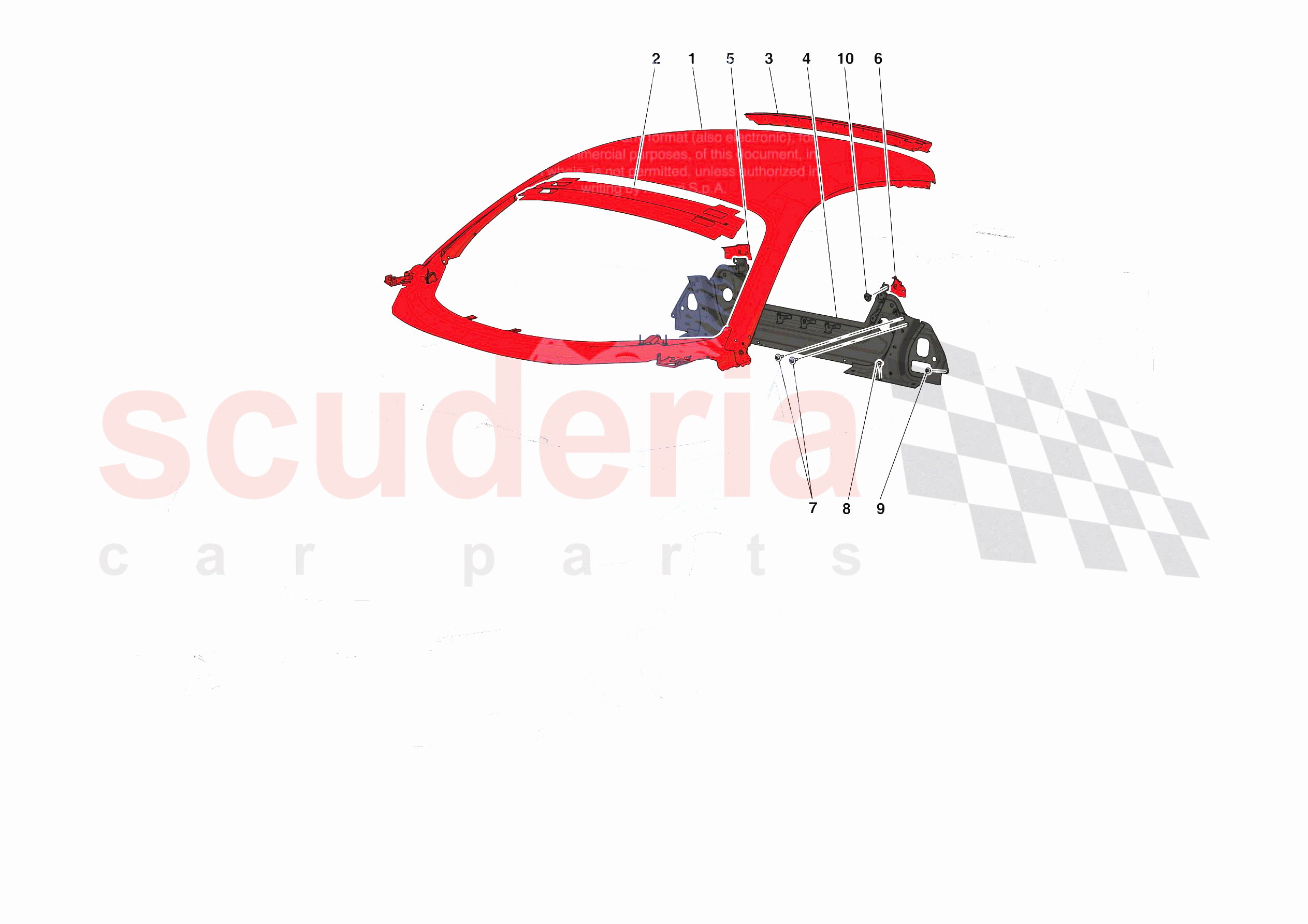 ROOF PANEL of Ferrari Ferrari SF90 Stradale USA